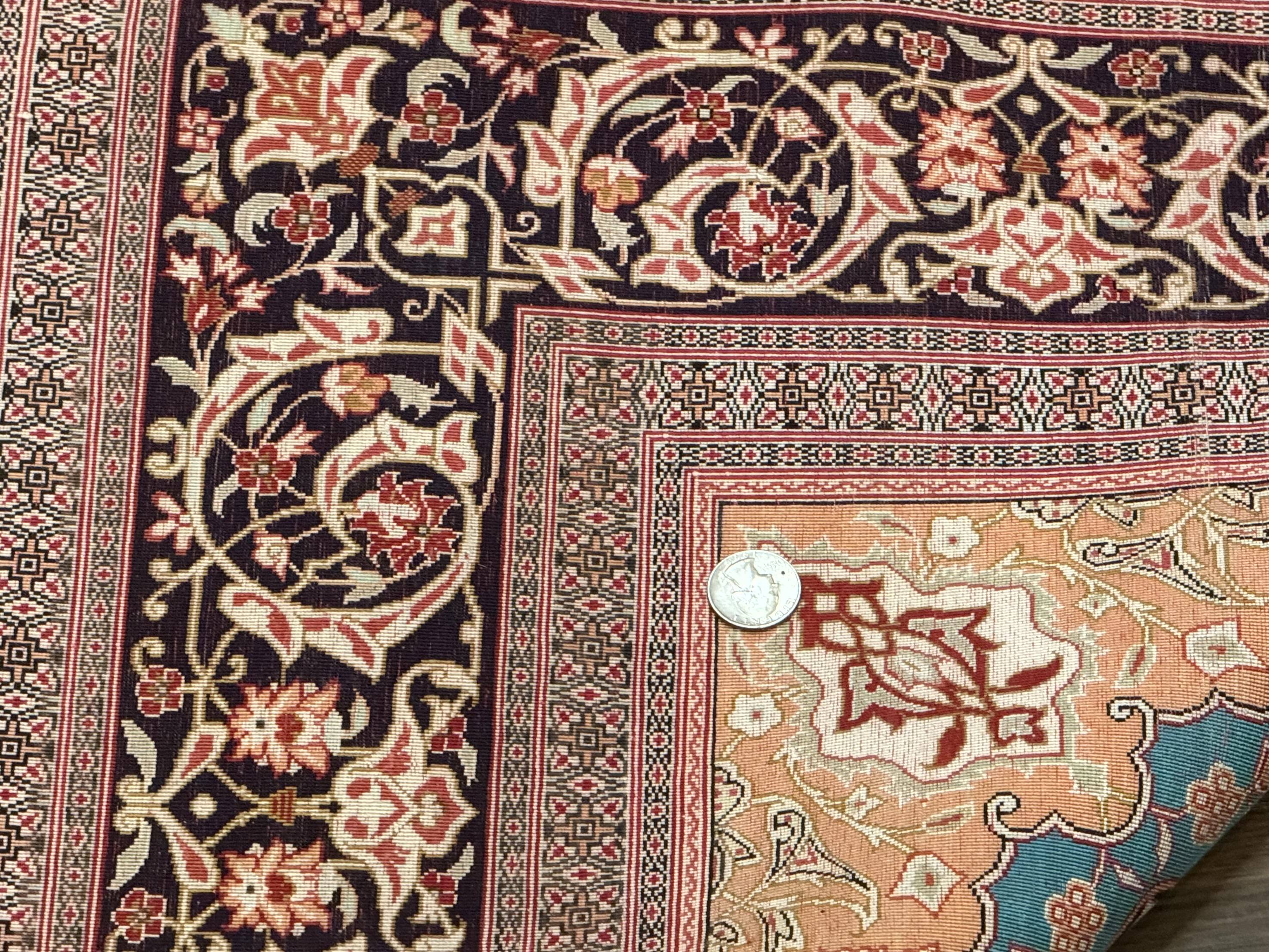 Magnificent Persian Qum Silk Rug 3x5, Exceptionally Fine 780 KPSI, Signed, Rare - Jewel Rugs