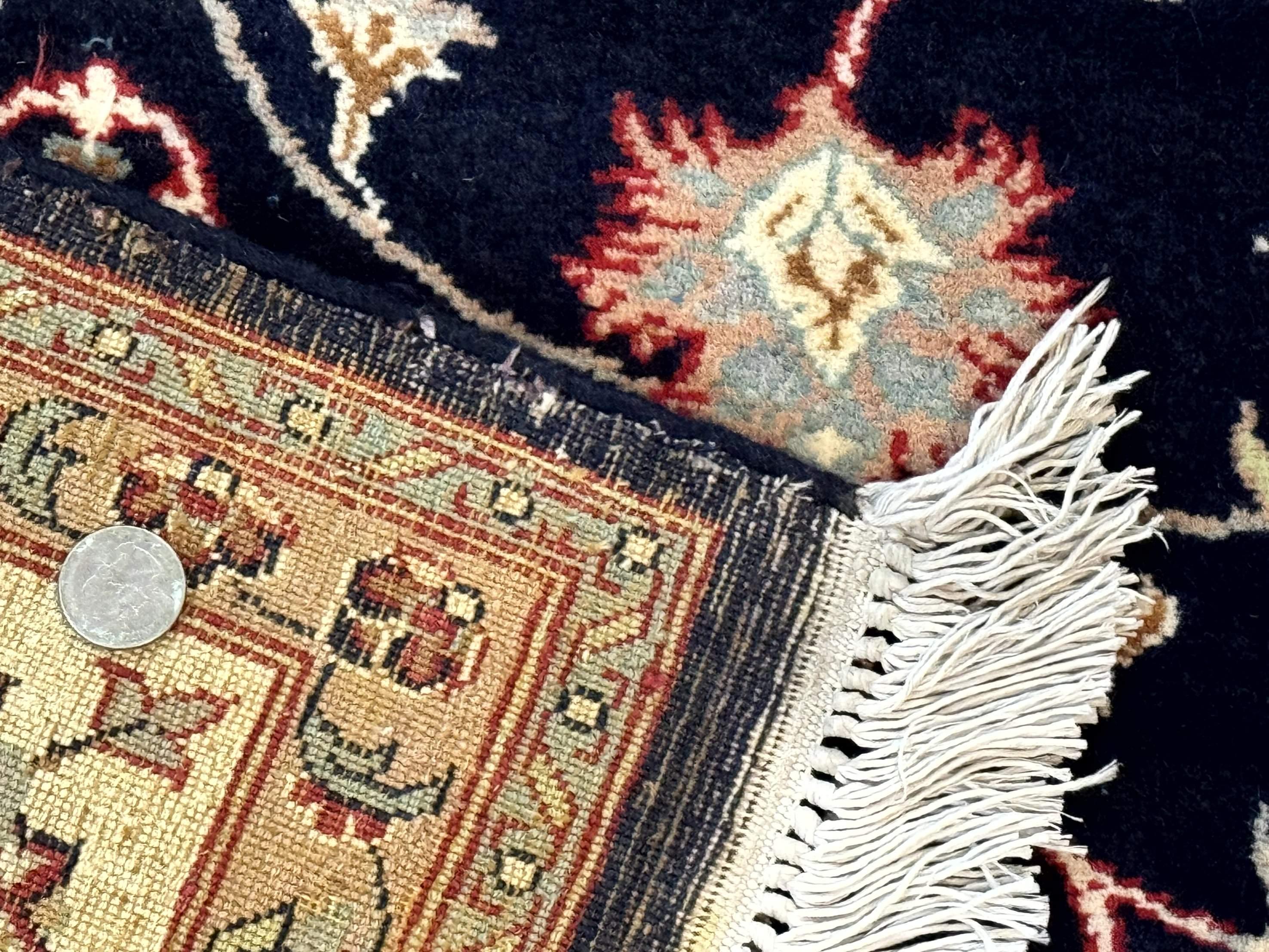 Navy Blue Pak Persian Rug 6x10, Floral Medallion, Traditional Persian Area Rug, Fine 240 KPSI - Jewel Rugs