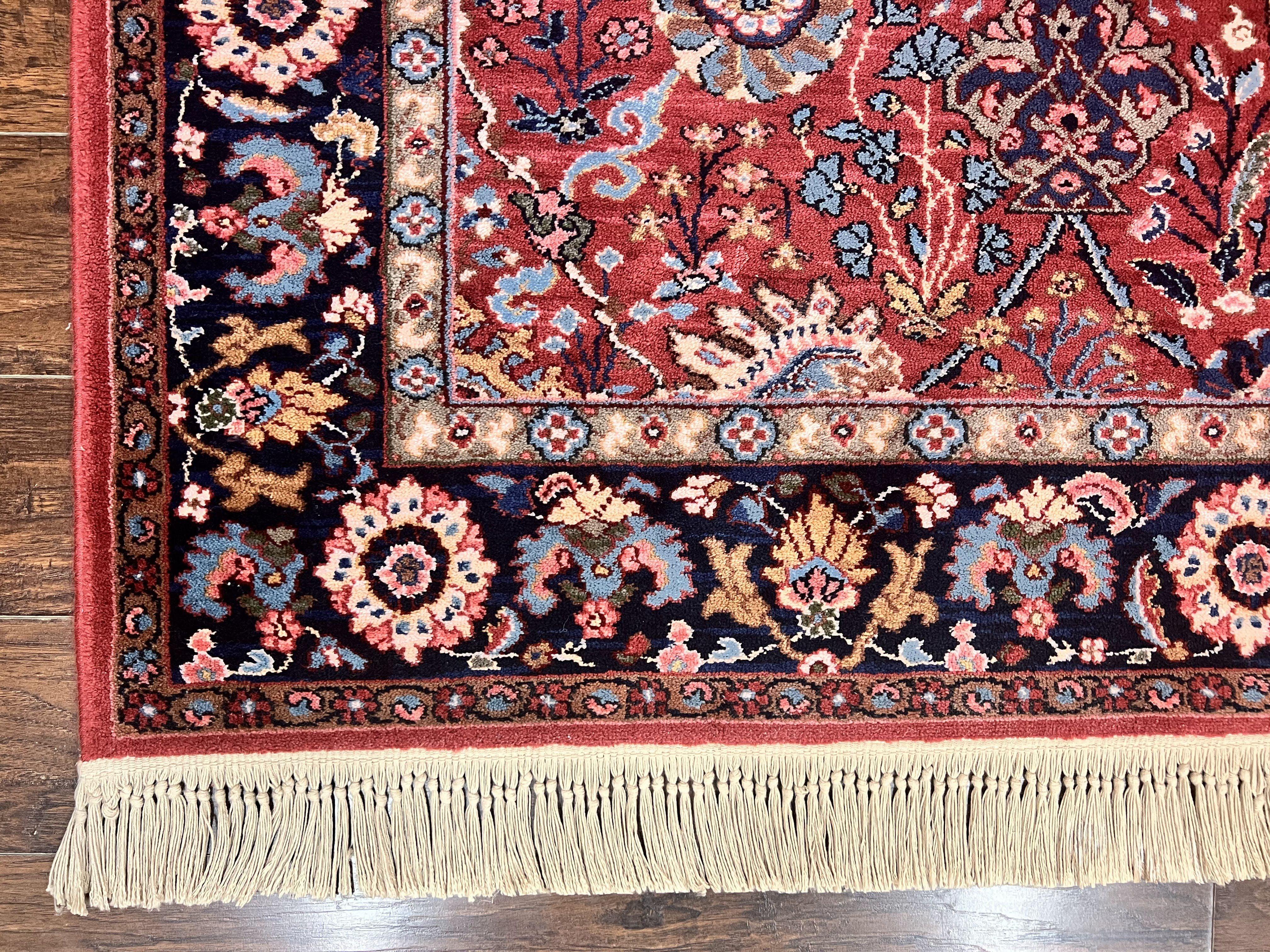 Karastan Rug 8.8 x 10.6 Ispahan #766, Vintage Wool Karastan Carpet, Rare, Discontinued Original 700 Series, Red Karastan Area Rug - Jewel Rugs