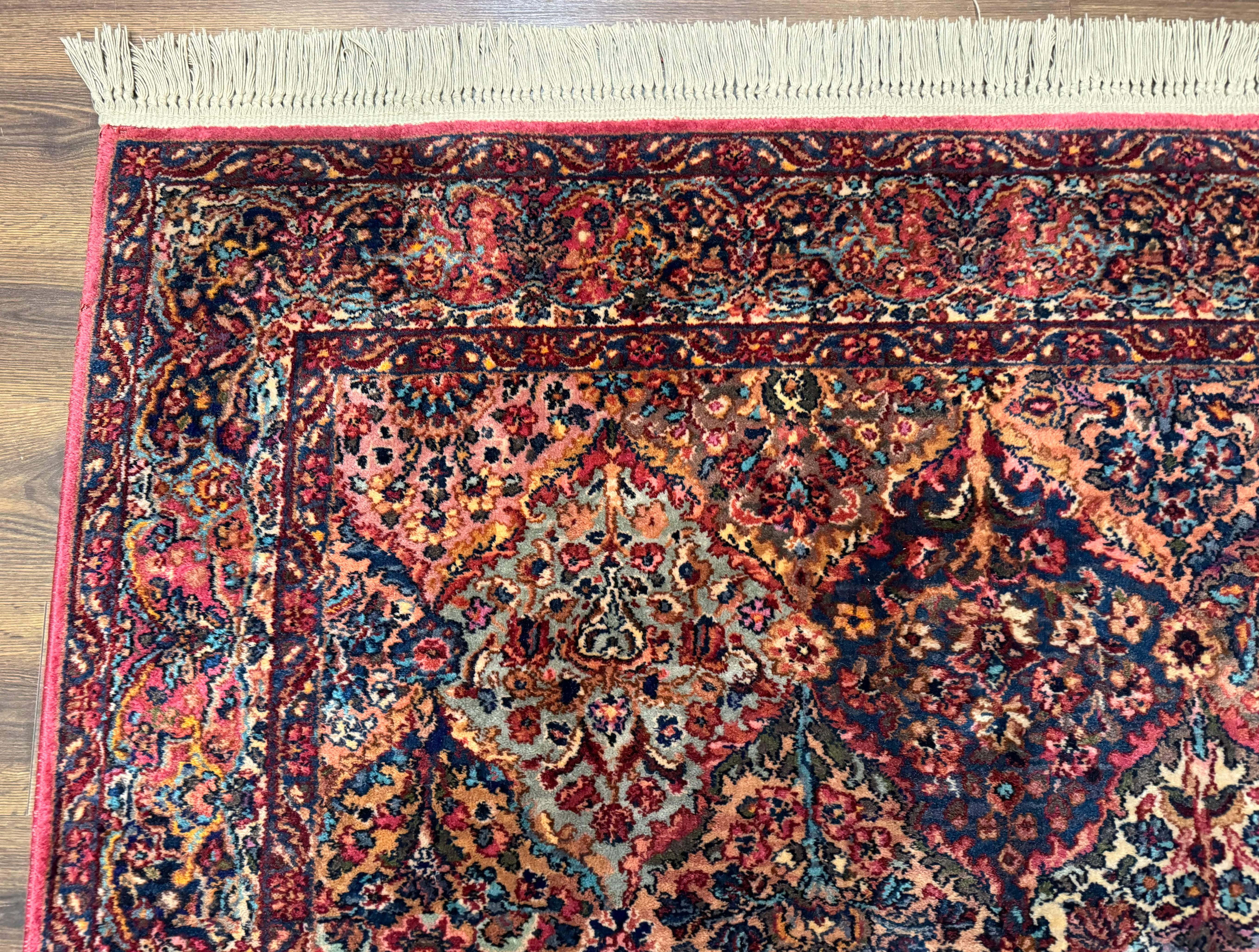 5.9 x 9 Karastan Rug Multicolor Panel Kirman #717, Original 700 Series, Wool - Jewel Rugs