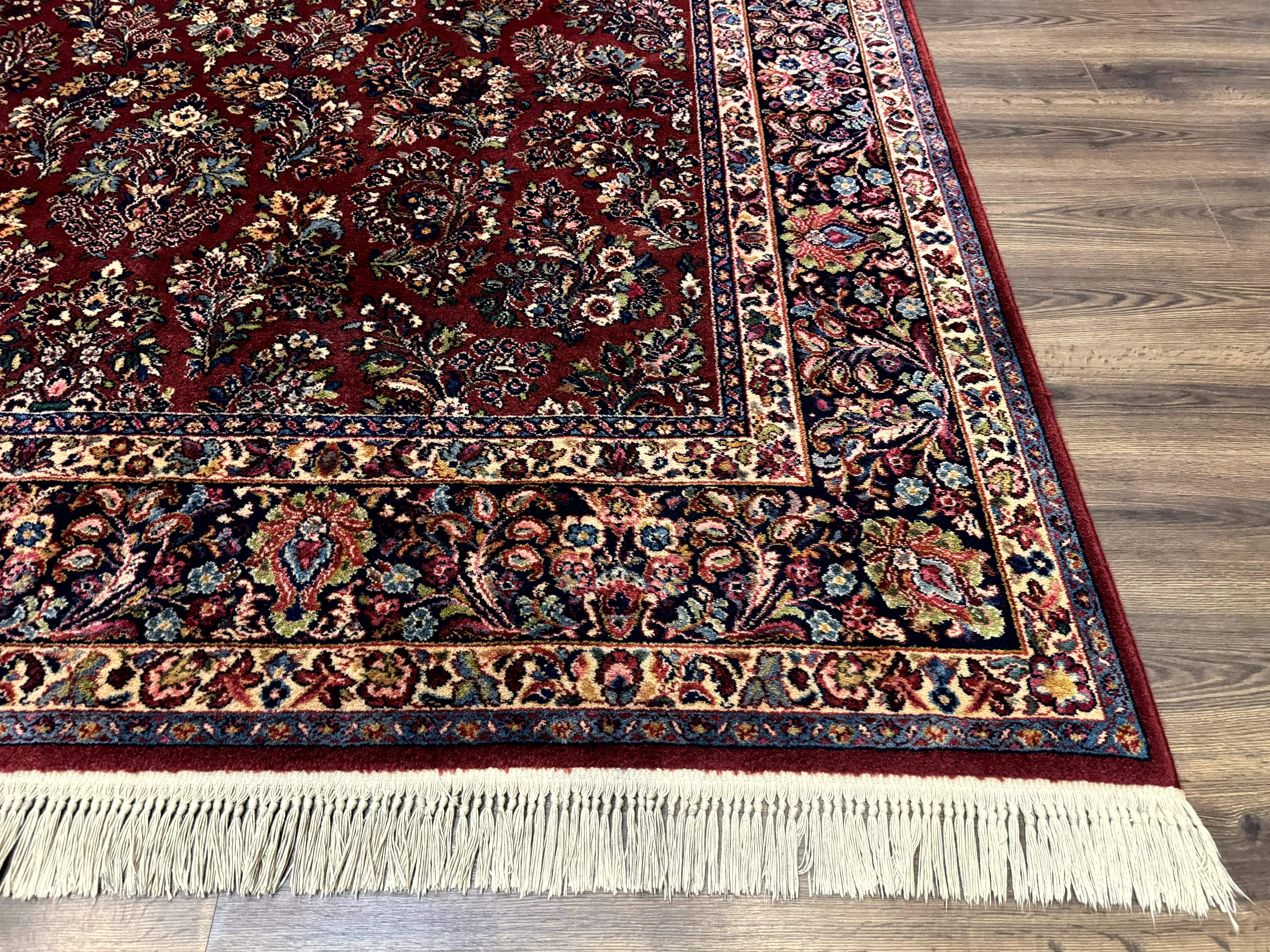 8.8 x 10.6 Karastan Red Sarouk Rug #785, Wool Pile Original 700 Series - Jewel Rugs