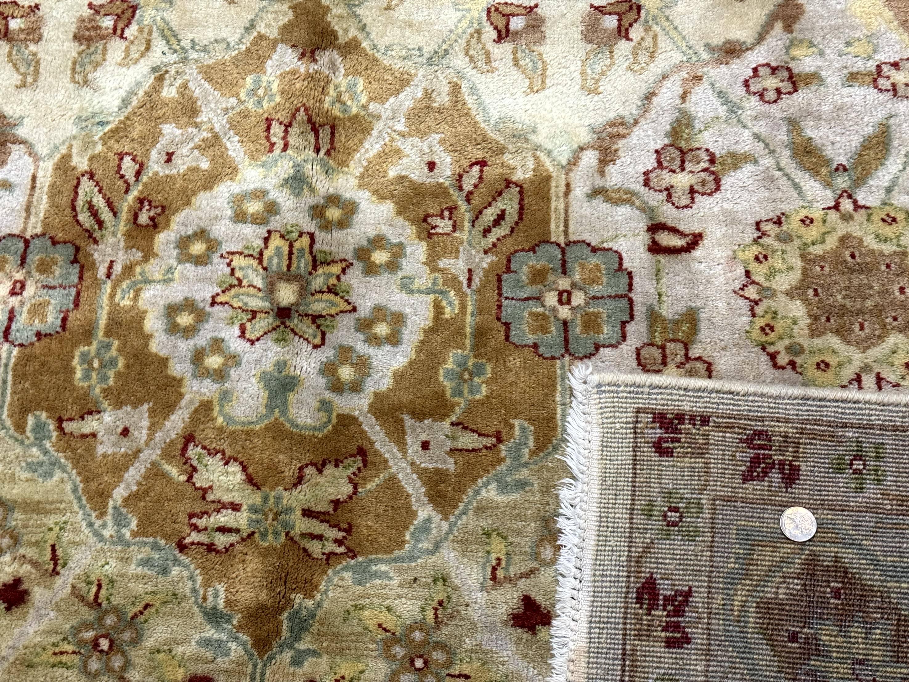 Indo Persian Rug 8x10, Indian Rug, Soft Wool Rug, Oushak Style Rug, Handmade Rug - Jewel Rugs