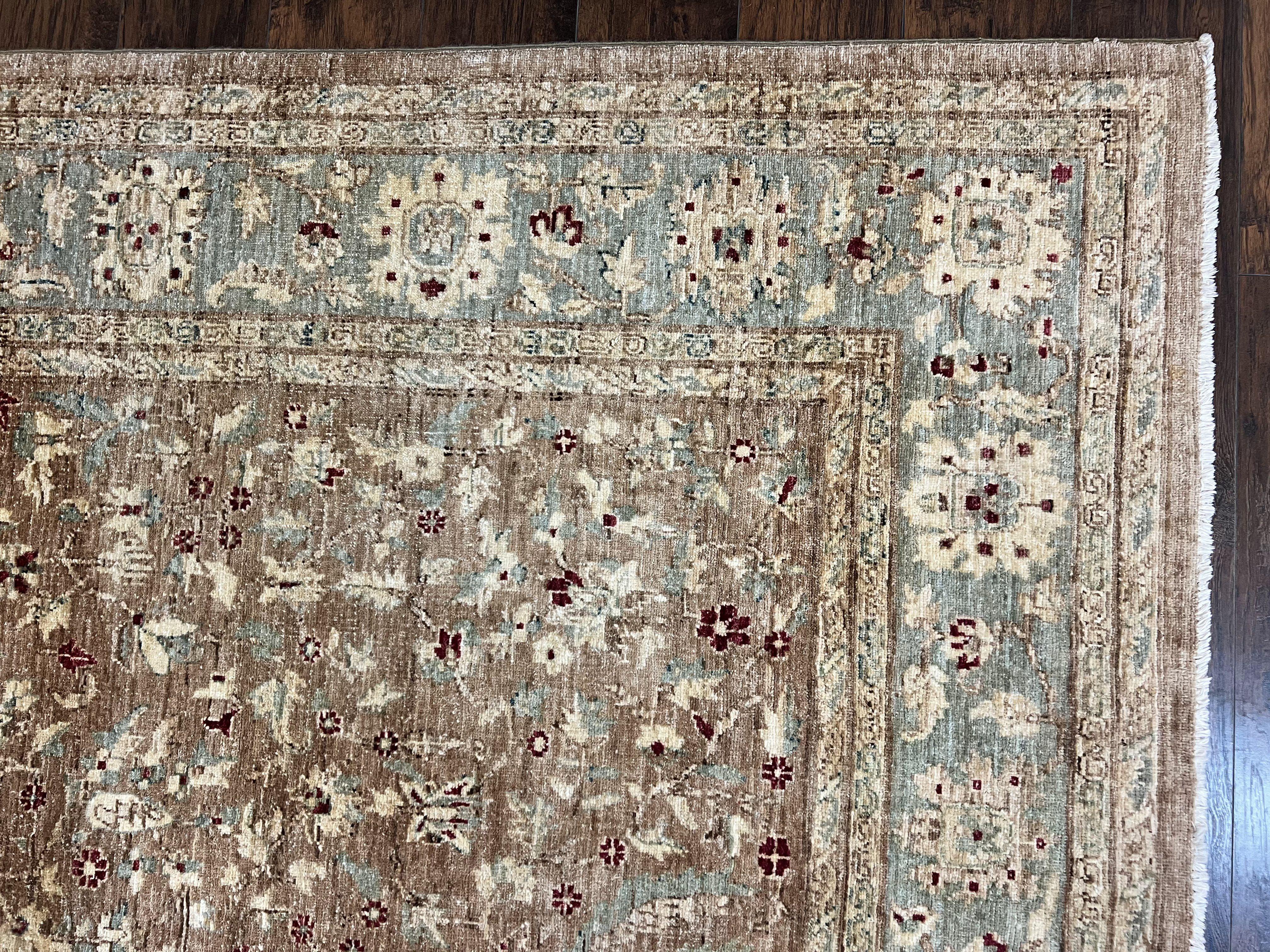 Pakistani Peshawar Rug 8x10, Handmade Pak Persian Oriental Carpet, Wool, Floral Allover - Jewel Rugs
