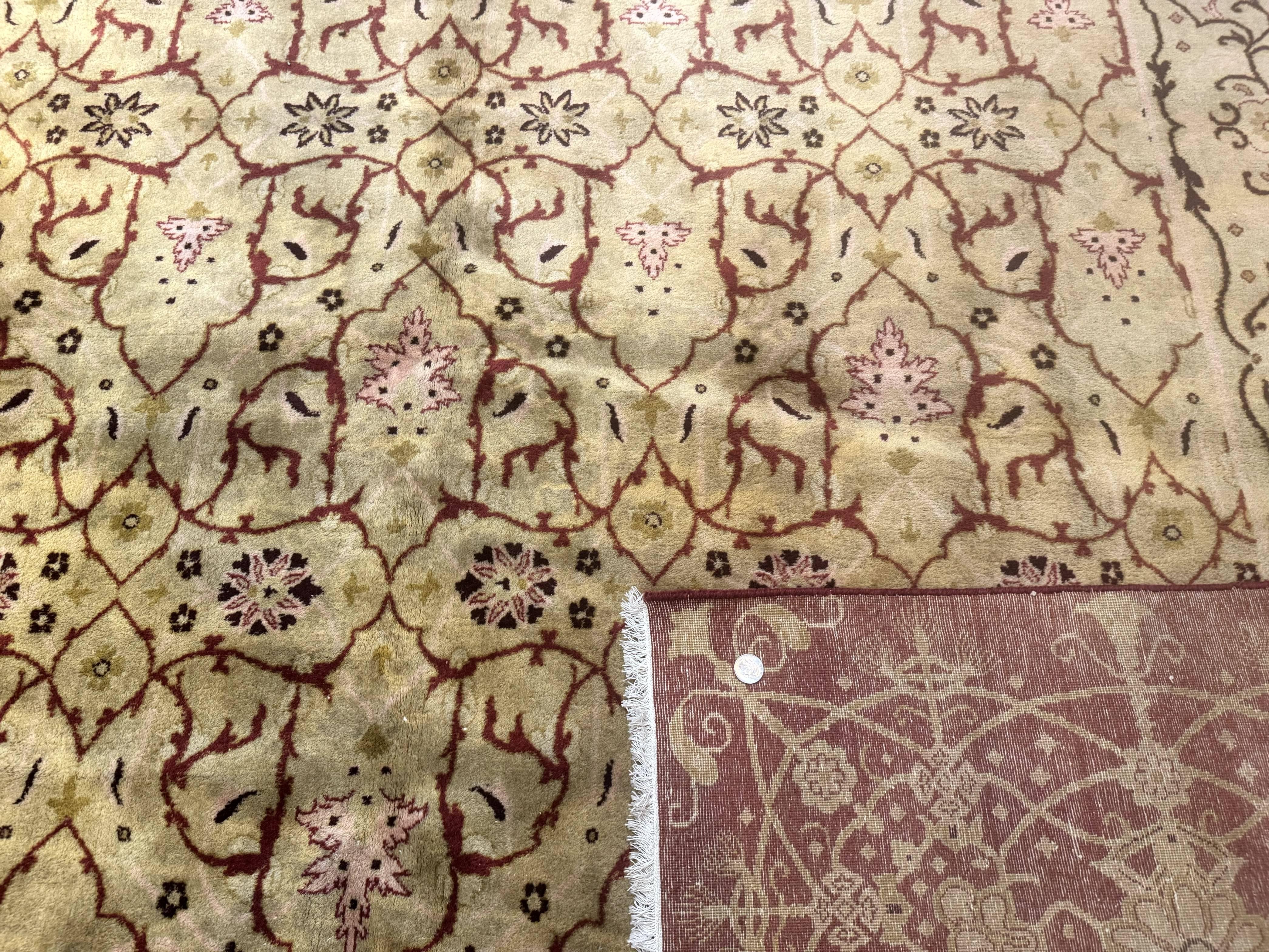 Pak Persian Rug 8x10, Allover Pattern, Gold-Tan, Fine 200 KPSI - Jewel Rugs