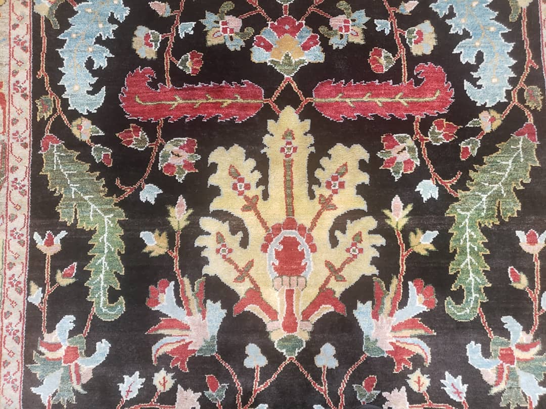 Peshawar Rug, 6x9 Rug, Hand Knotted Wool Area Rug, Black and Silver Rug, Unique Oriental Carpet, Handmade, Medium Sized Rug, Persian Rug - Jewel Rugs