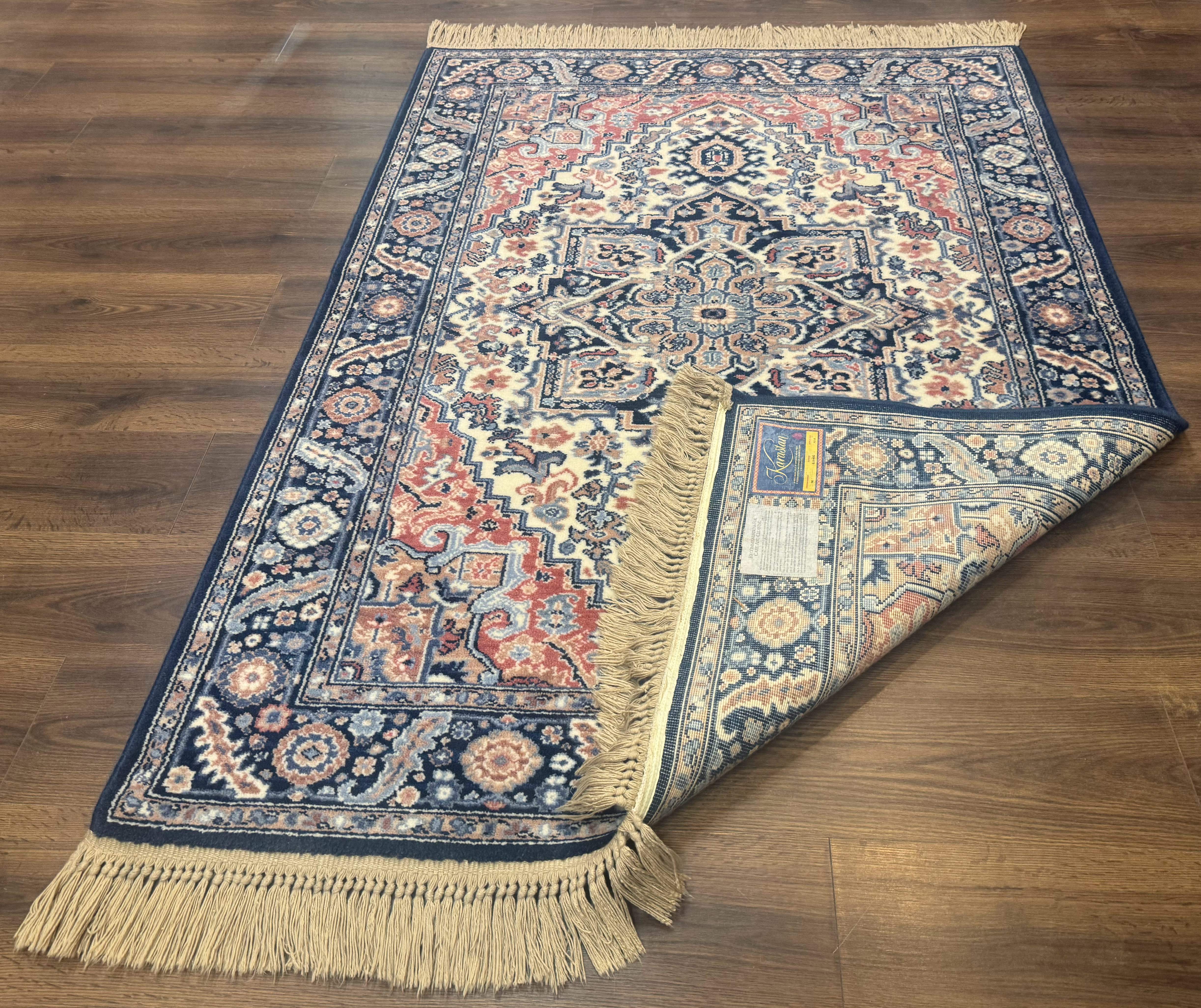 4x6 Karastan Rug Blue Heriz Rug #748, Vintage Wool Karastan Carpet - Jewel Rugs