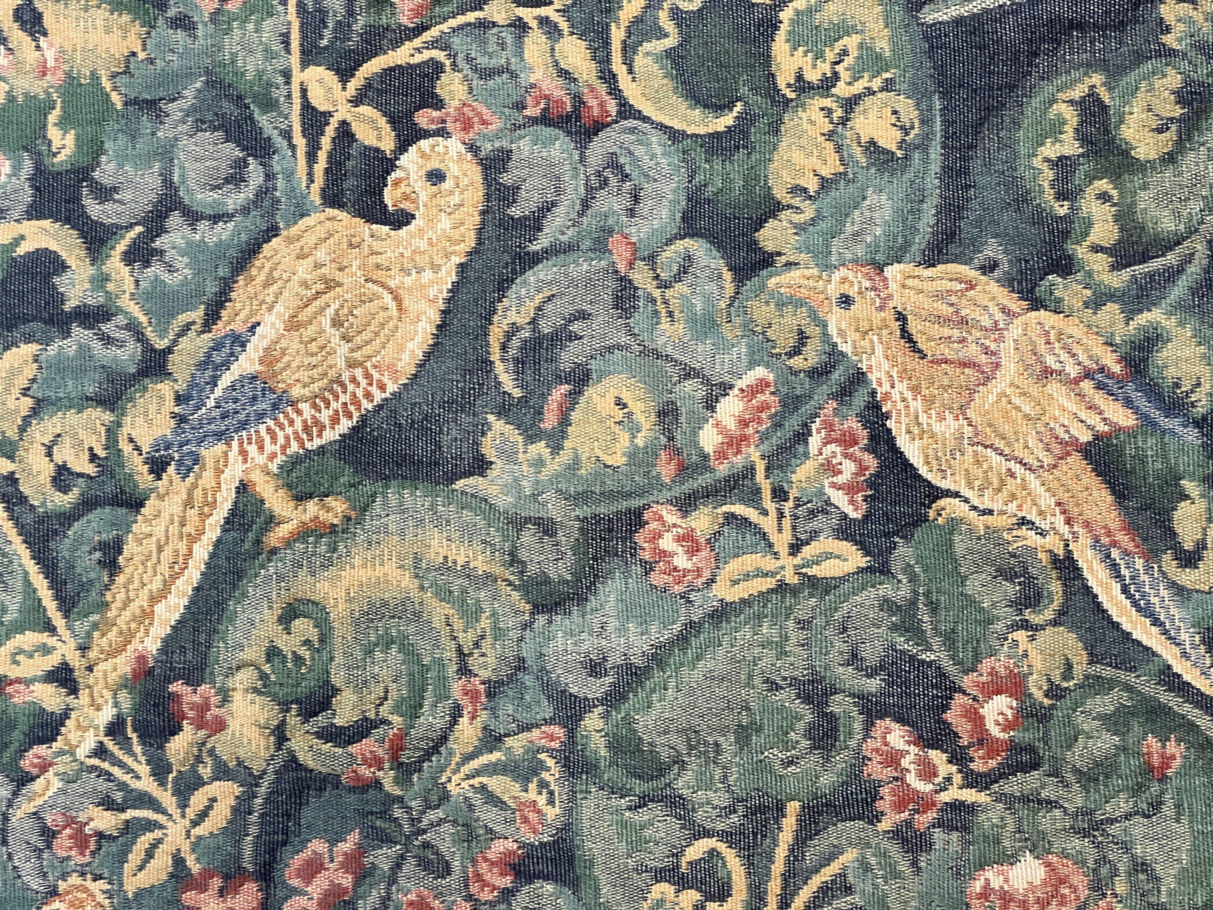 Vintage Tapestry 4x5 ft, Birds & Musicians, Animal Pictorials - Jewel Rugs