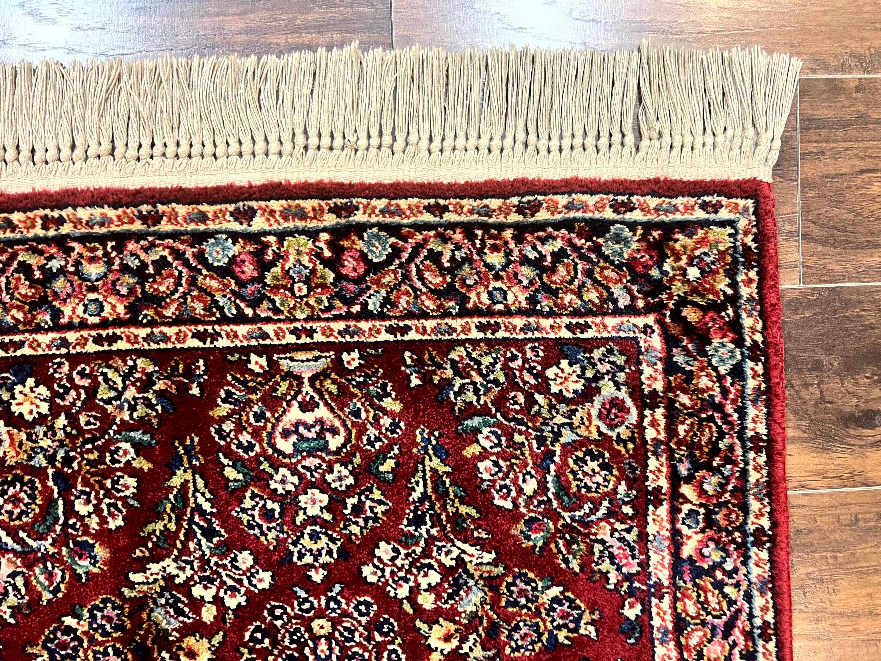 Karastan Rug 3x5 Red Sarouk #785, Small Karastan Wool Pile Rug, Original 700 Series, Discontinued Vintage Karastan Carpet - Jewel Rugs