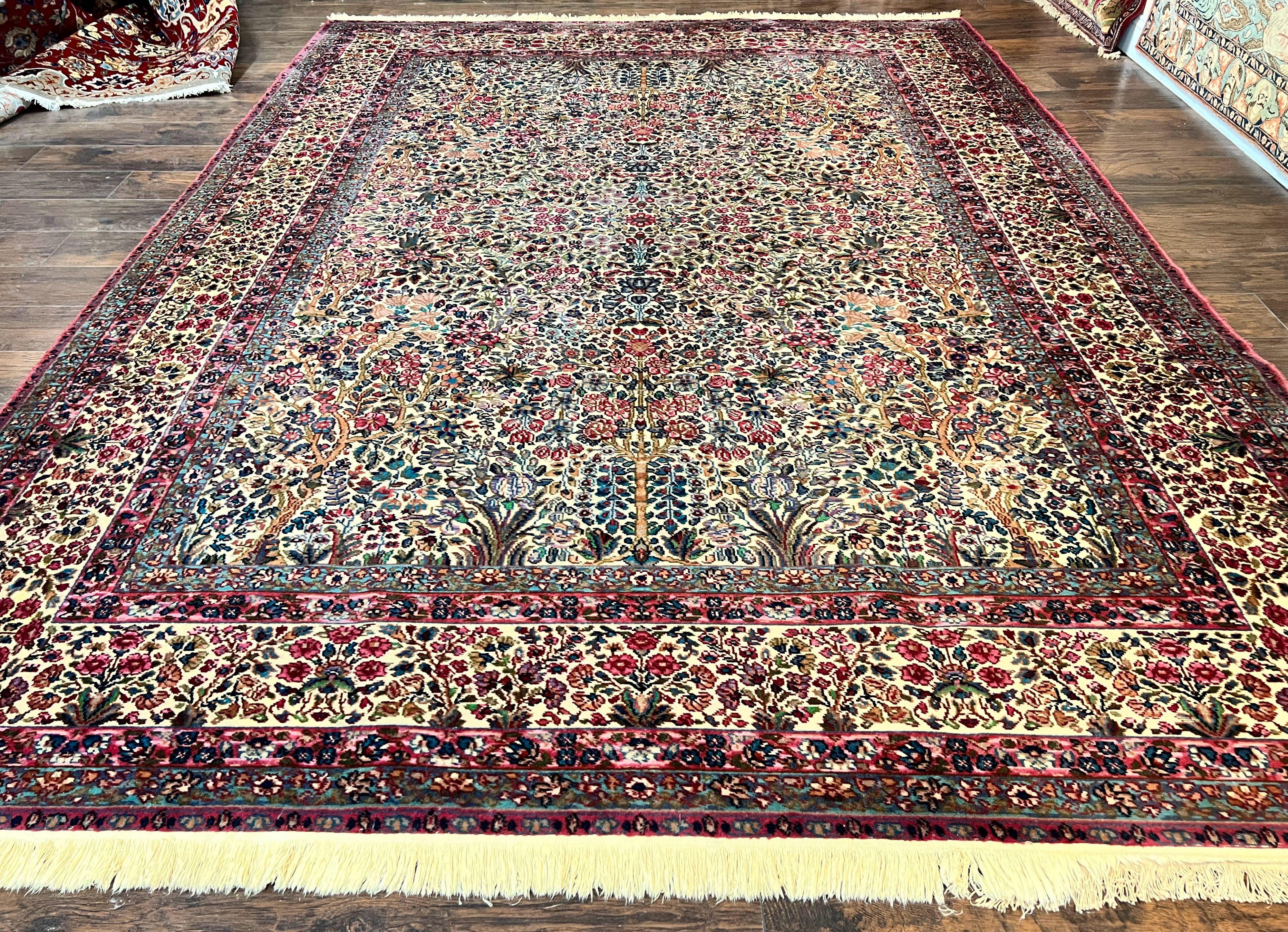 Karastan Rug 9x12, Lanamar Kirman #5519, Wool Karastan Carpet, Antique Floral Karastan Rug, Tree of Life Design Rug, Traditional Rug - Jewel Rugs