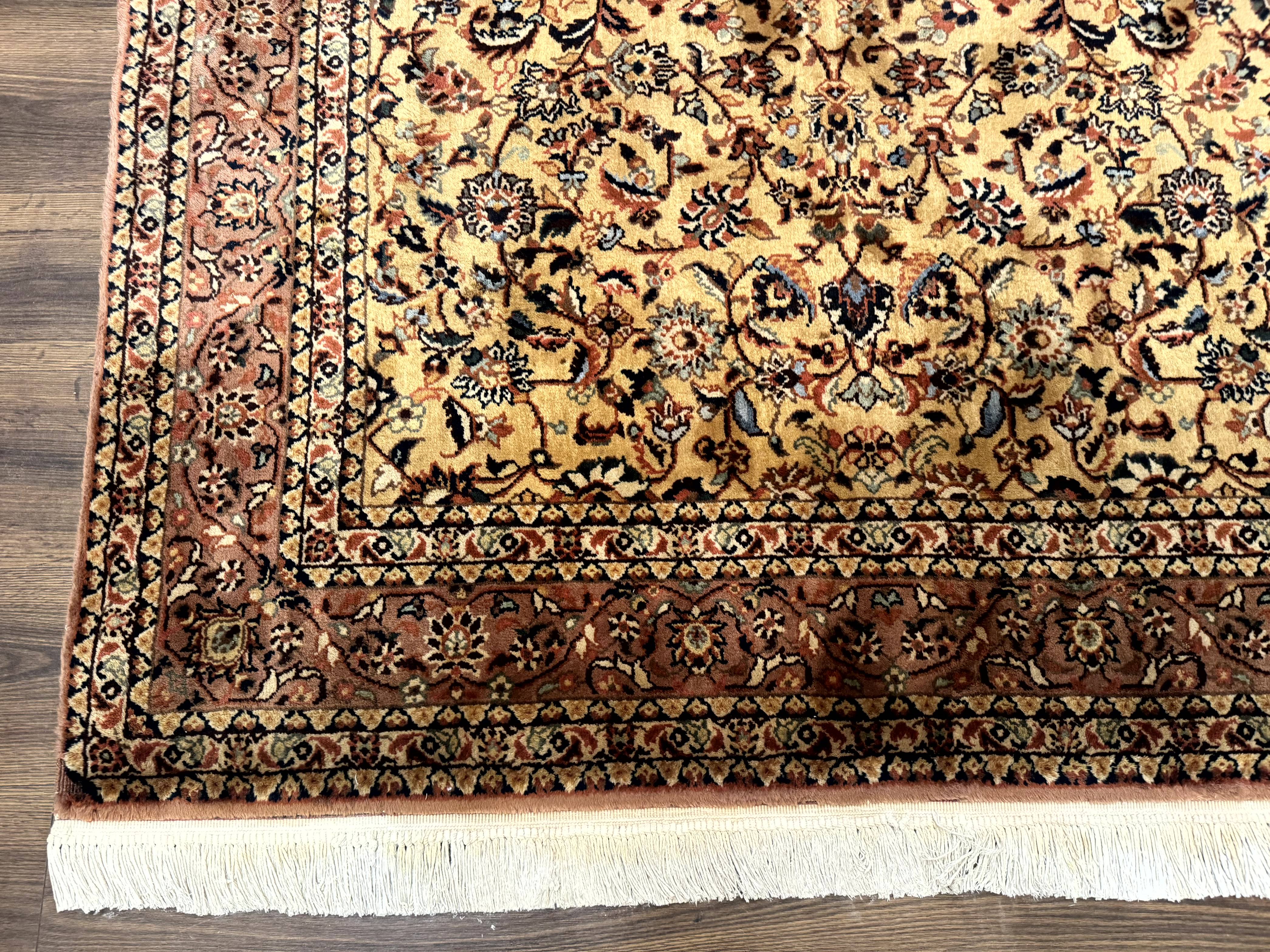 Indo Persian Rug 5x8, Light Tan/Camel, Allover Design - Jewel Rugs