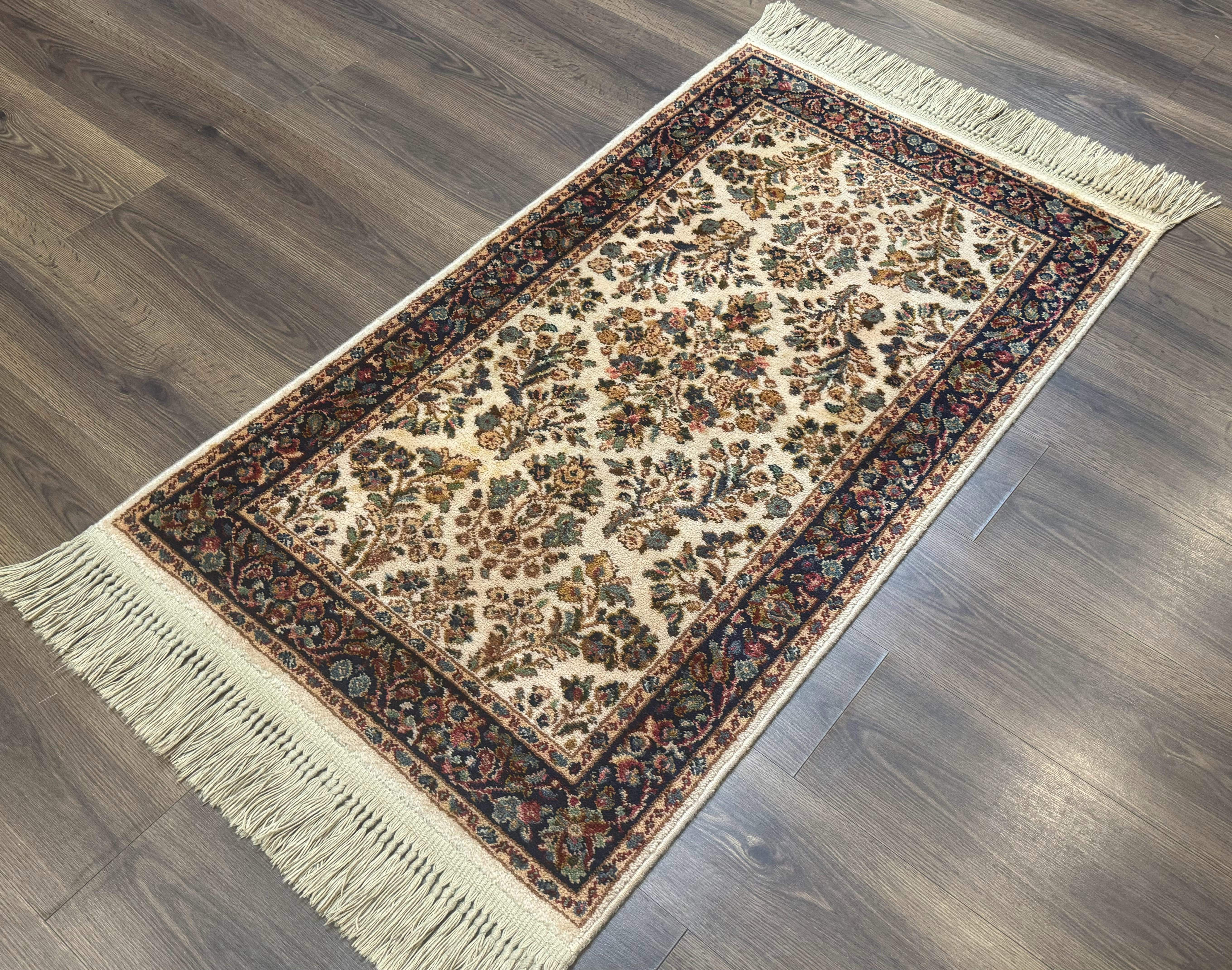 Karastan Rug 2x4, Ivory Sarouk #760, Vintage Wool Small Karastan Carpet, Original 700 Series, Discontinued - Jewel Rugs