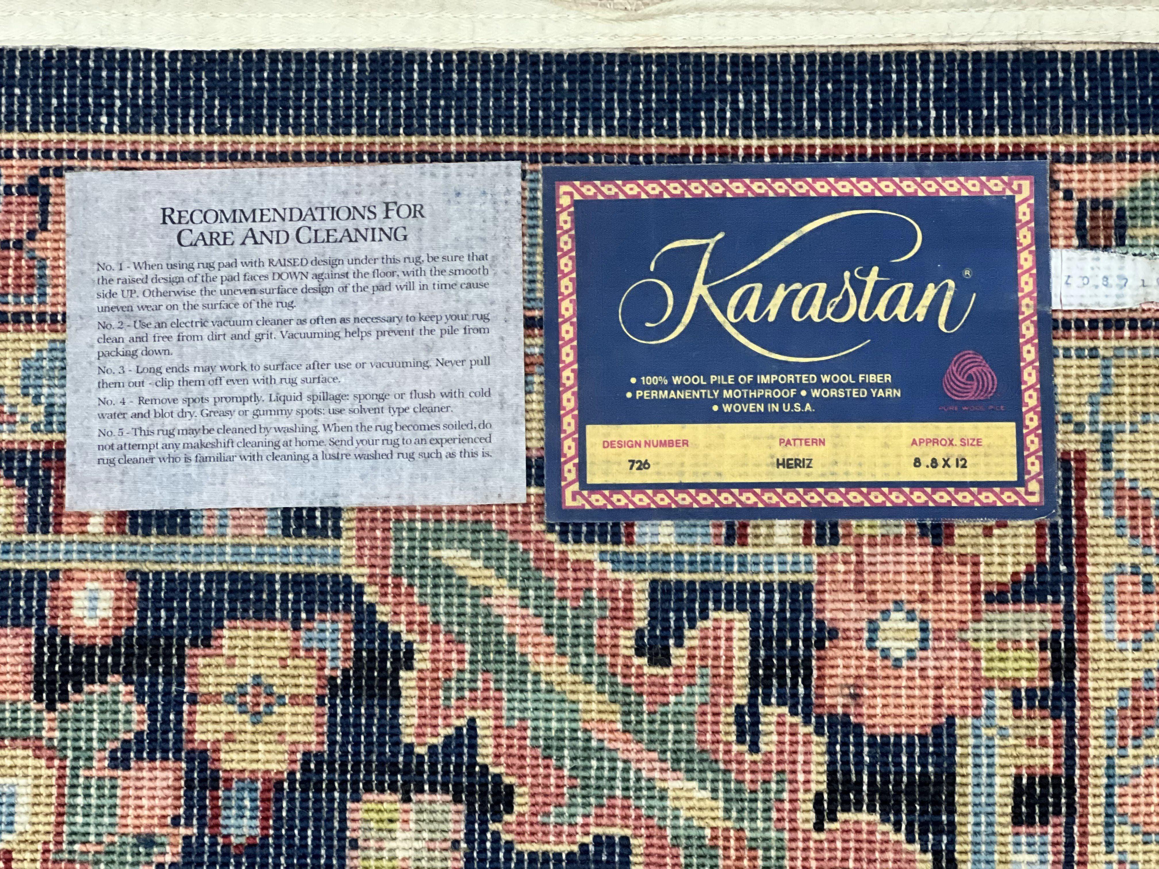 Karastan Rug 8.8 x 12, Karastan Heriz #726, Wool Pile Karastan Area Rug, Rare Hard to Find, Original 700 Series - Jewel Rugs