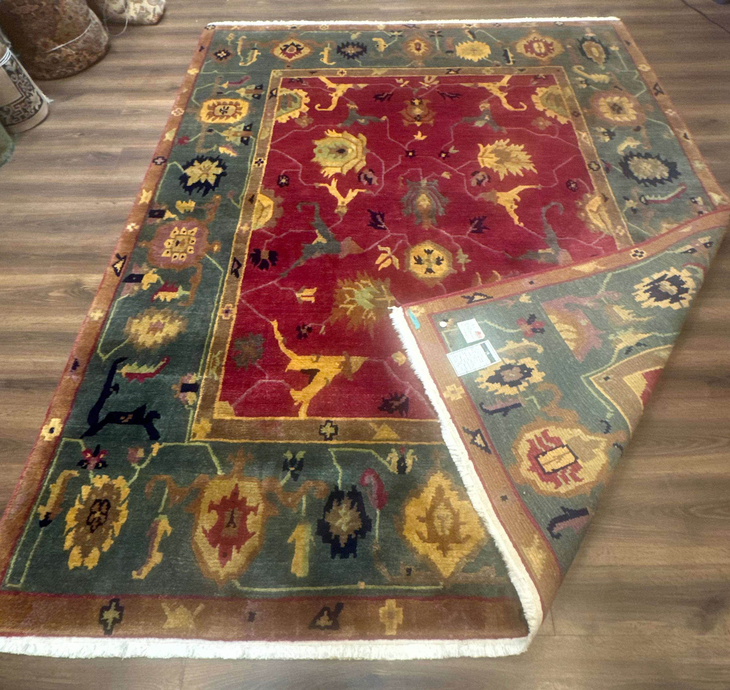 Tufenkian Rug 8x10, Tibetan Room Sized Carpet, Soft Thick Wool Pile - Jewel Rugs