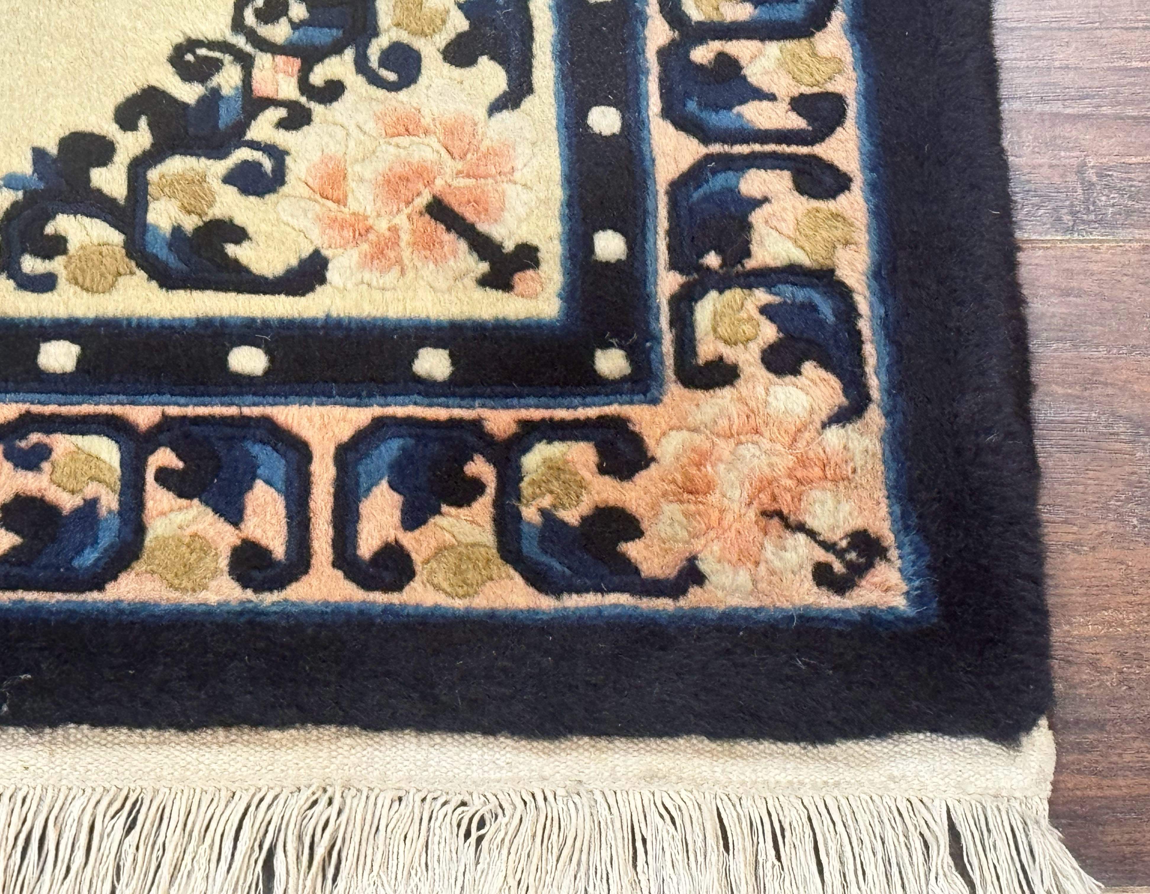 Chinese Peking Rug 2x3, Small Chinese Wool Carpet - Jewel Rugs