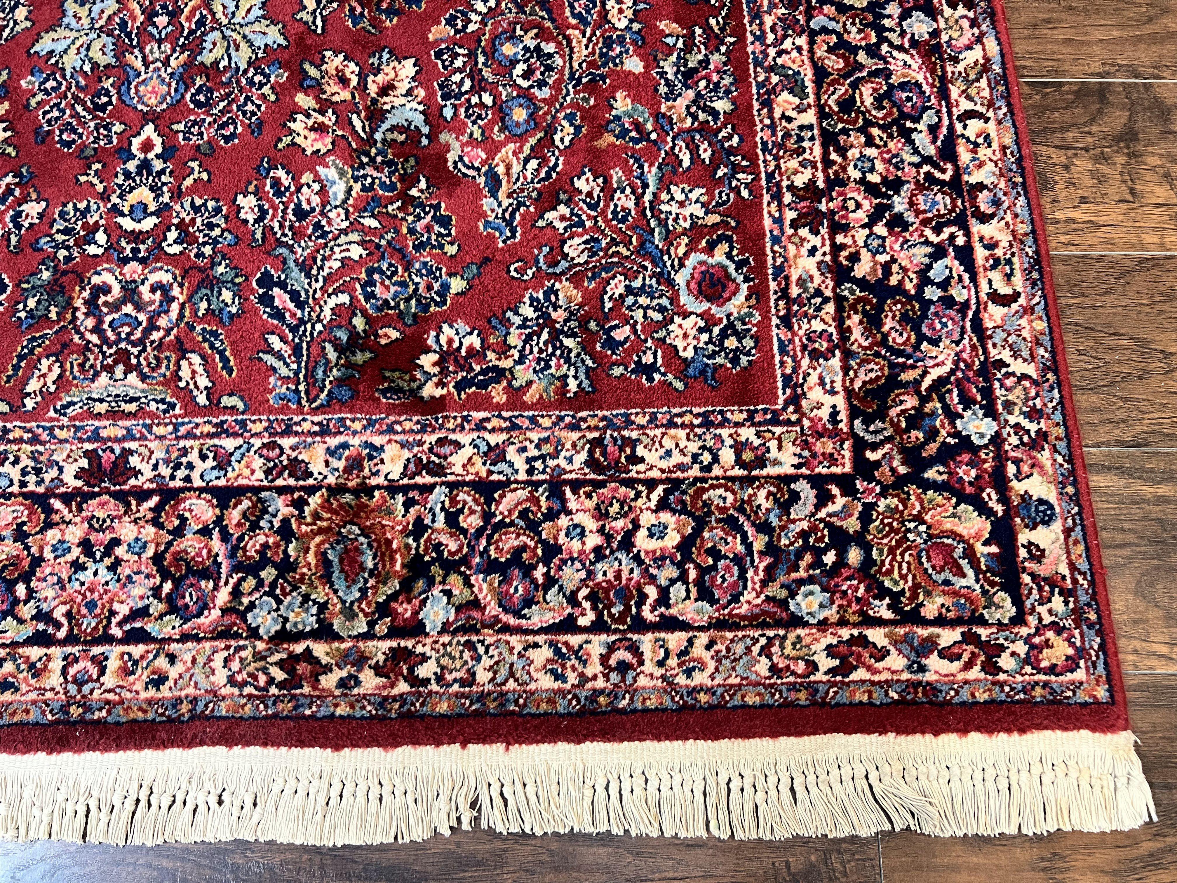 Karastan Rug 5.9 x 9 Red Sarouk #785, Wool Karastan Carpet, Original 700 Series, Vintage Karastan Oriental Rug Discontinued - Jewel Rugs