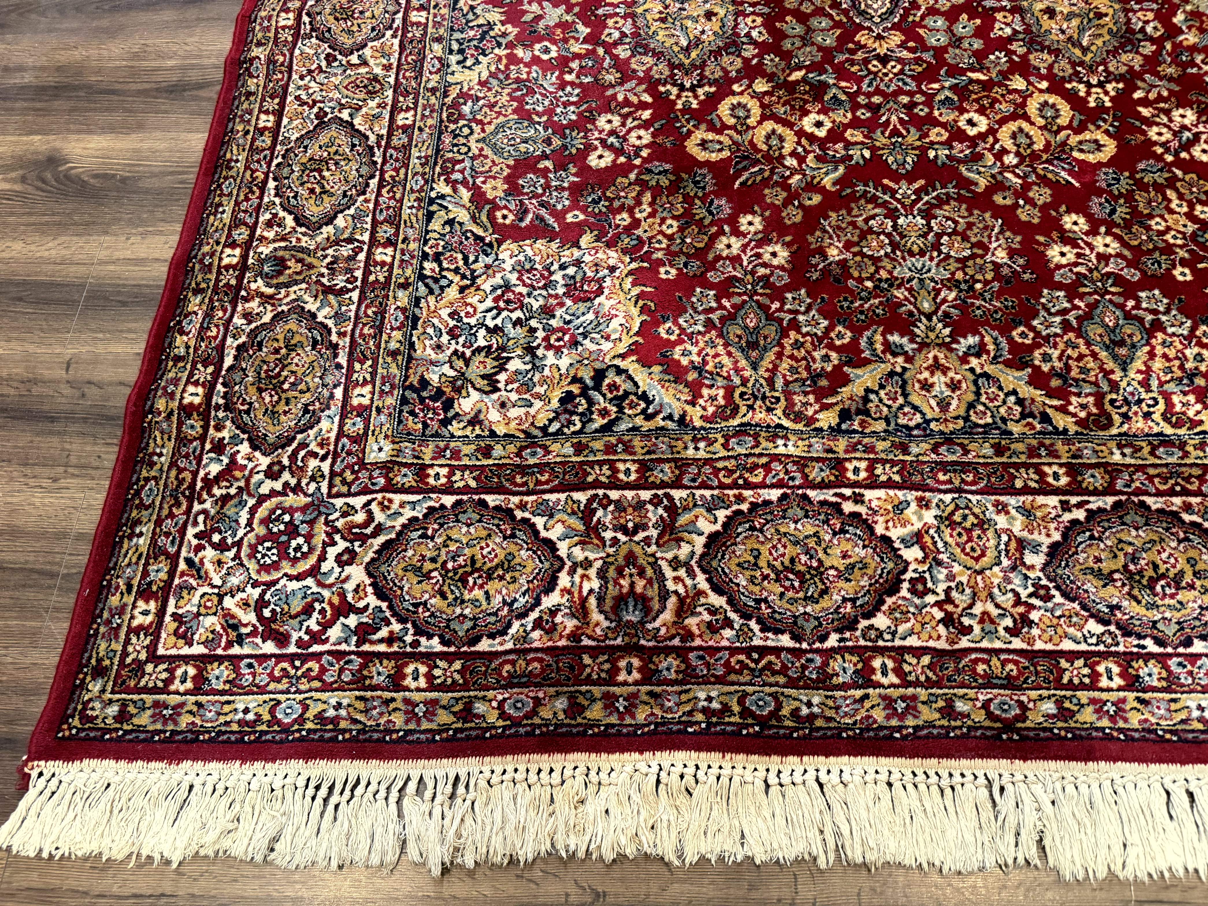 Persian Wool Rug 7x10, Couristan Carpet, Belgium Power Loomed Rug, Red, Floral, Traditional - Jewel Rugs