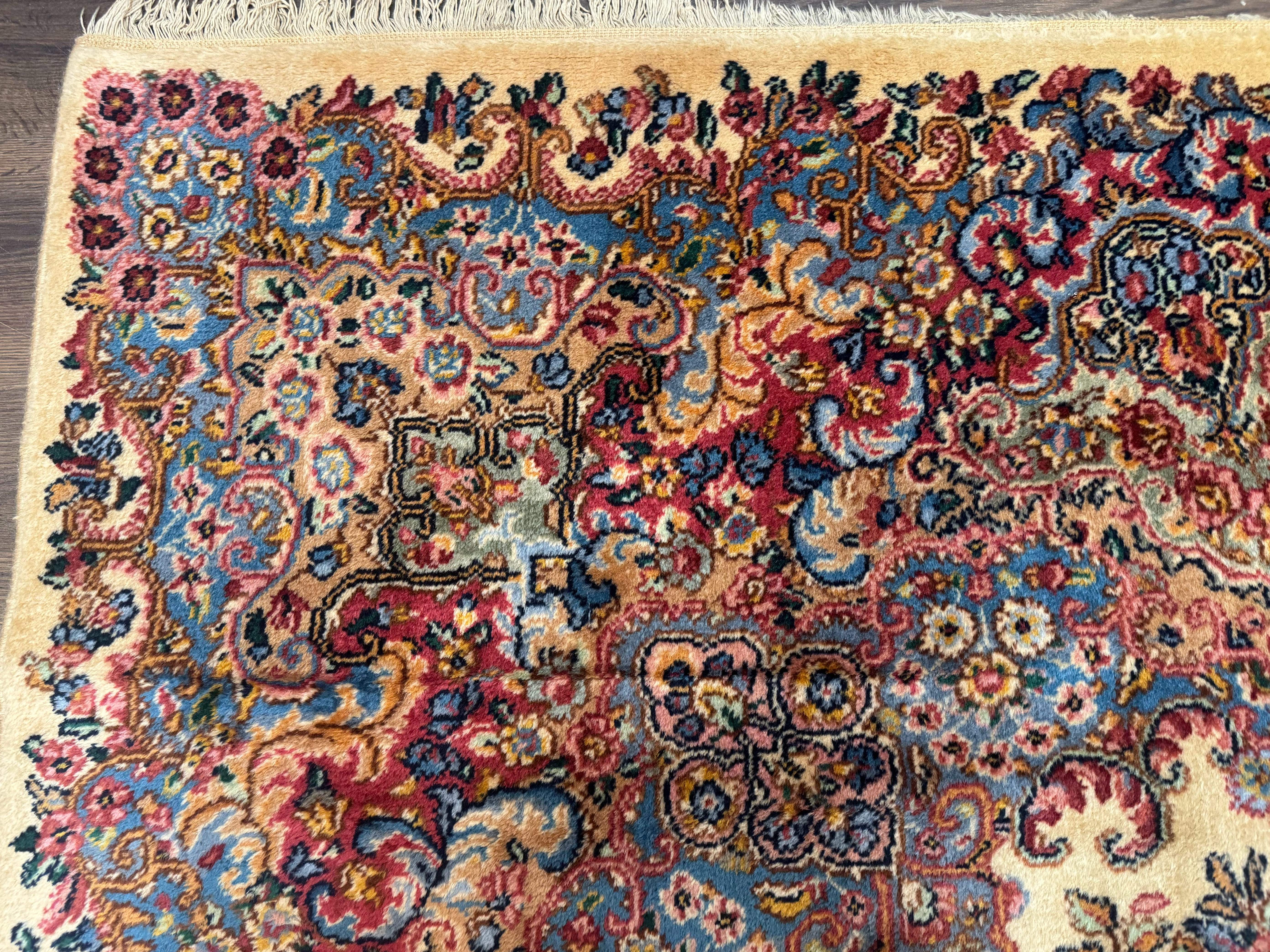 Karastan Kirman Rug 9x15, Large Palace Sized Wool Antique Karastan Lanamar Carpet #5530, Ivory - Jewel Rugs