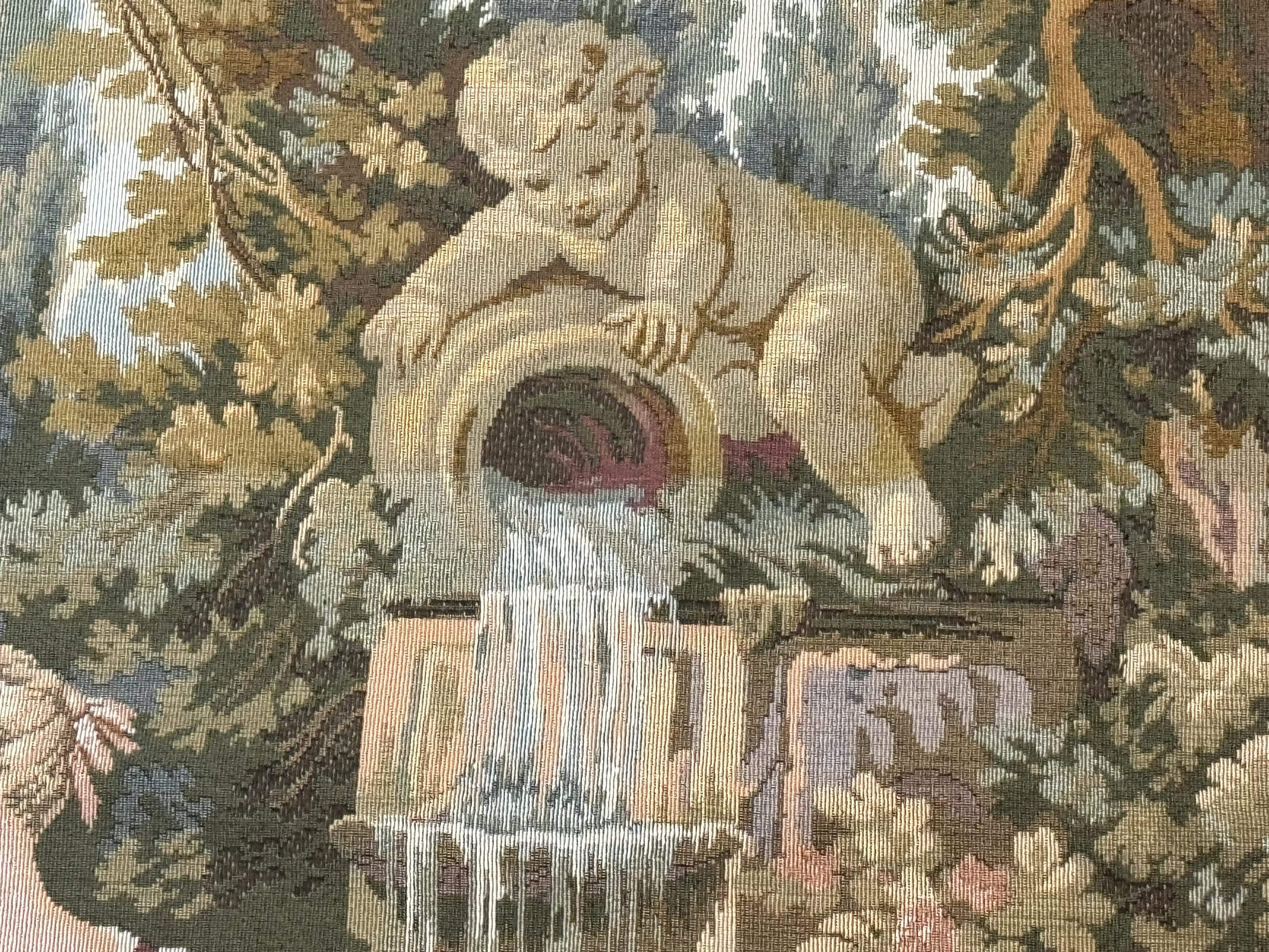 Vintage European Tapestry 3x5, Nature Lovers Scene, French Belgium Tapestry - Jewel Rugs