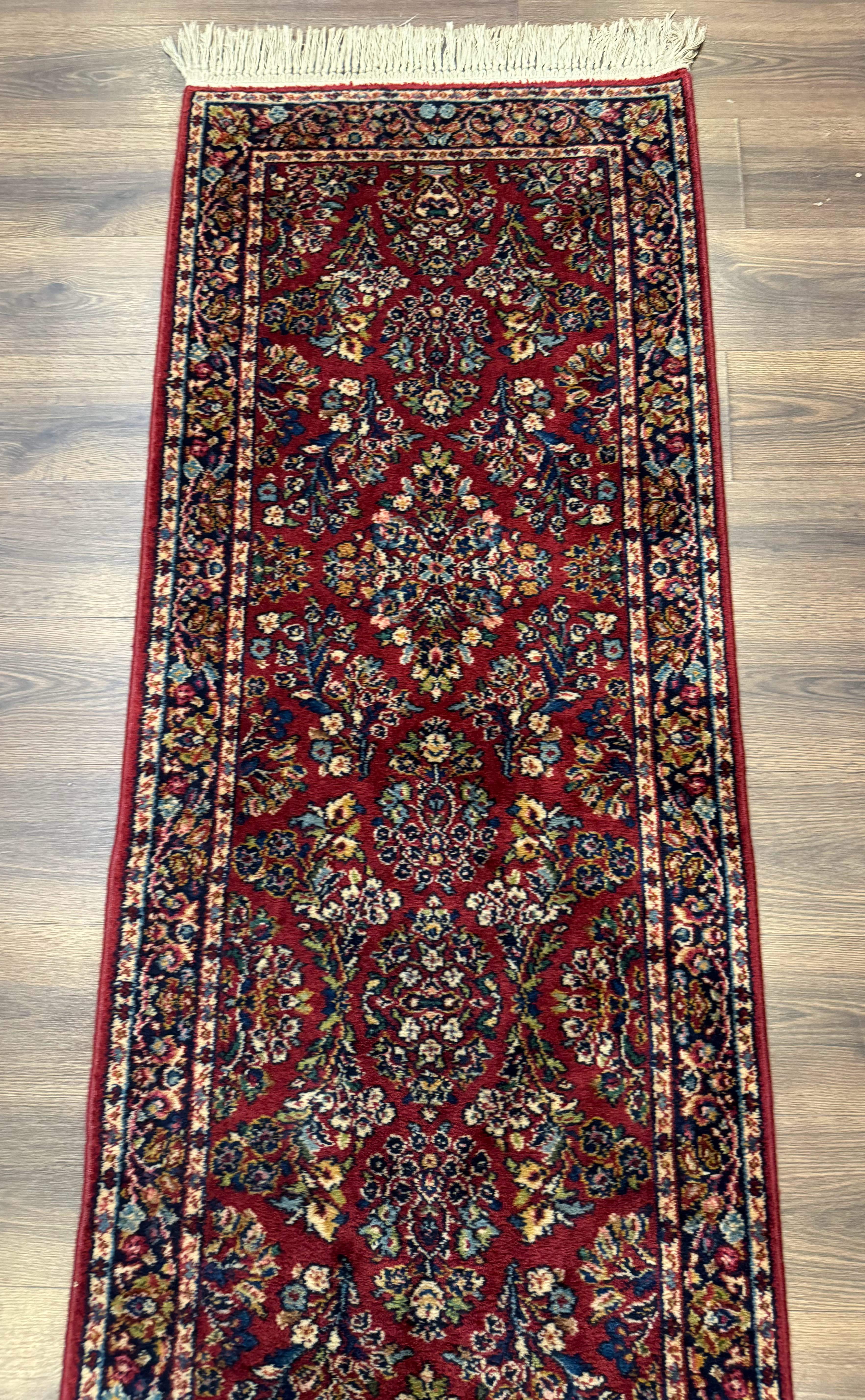 Karastan Runner Rug 2.6 x 8.6, Red Sarouk #785, Original 700 Series, Wool, Rare - Jewel Rugs