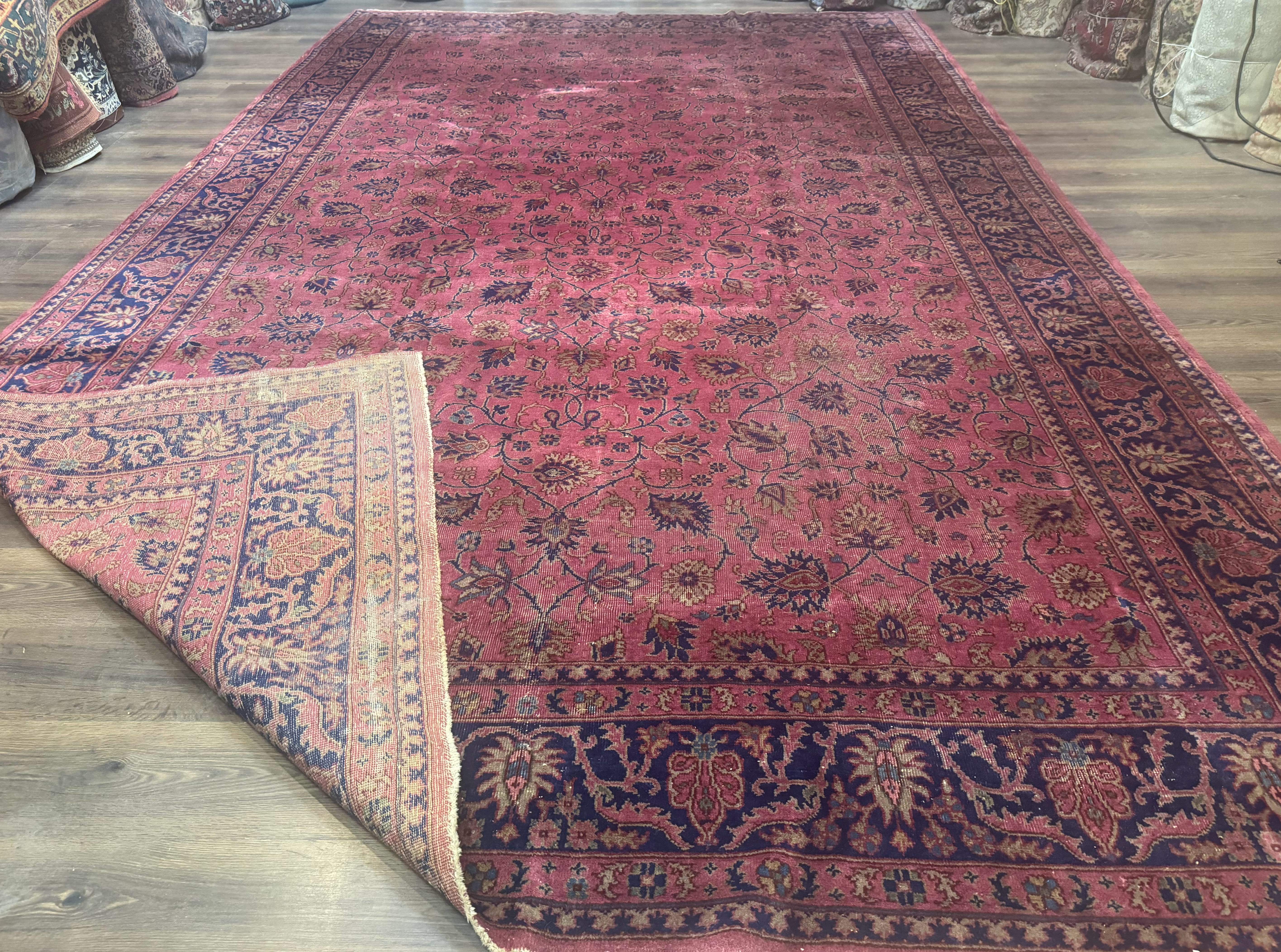 Turkish Sparta Rug 10x16 – Red Hand-Knotted Wool Antique Carpet - Jewel Rugs