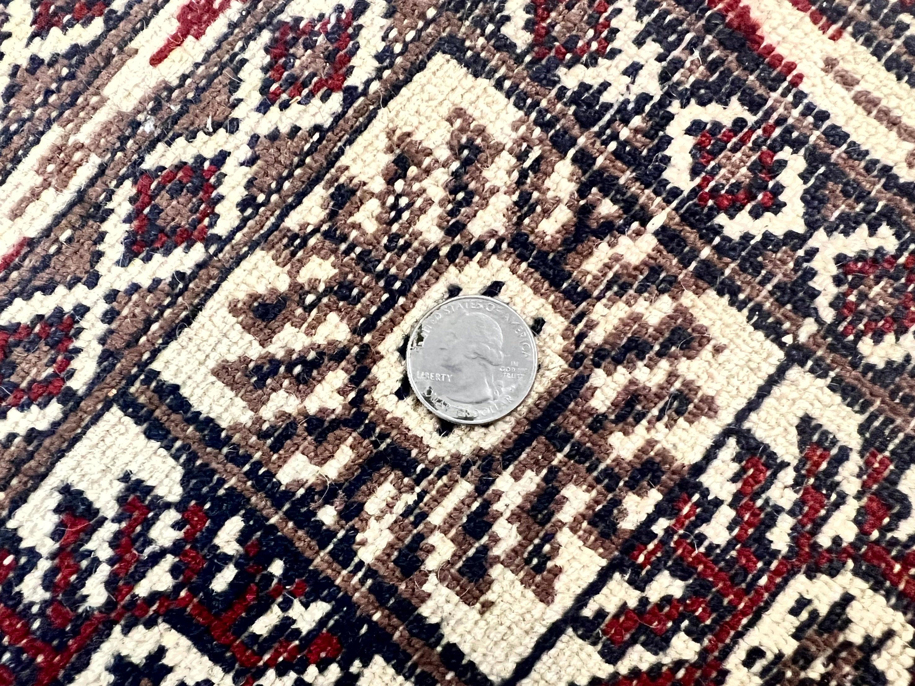 Pakistani Bokhara Rug 4x6, Turkoman Carpet, Vintage Handmade Wool Rug, Ivory - Jewel Rugs