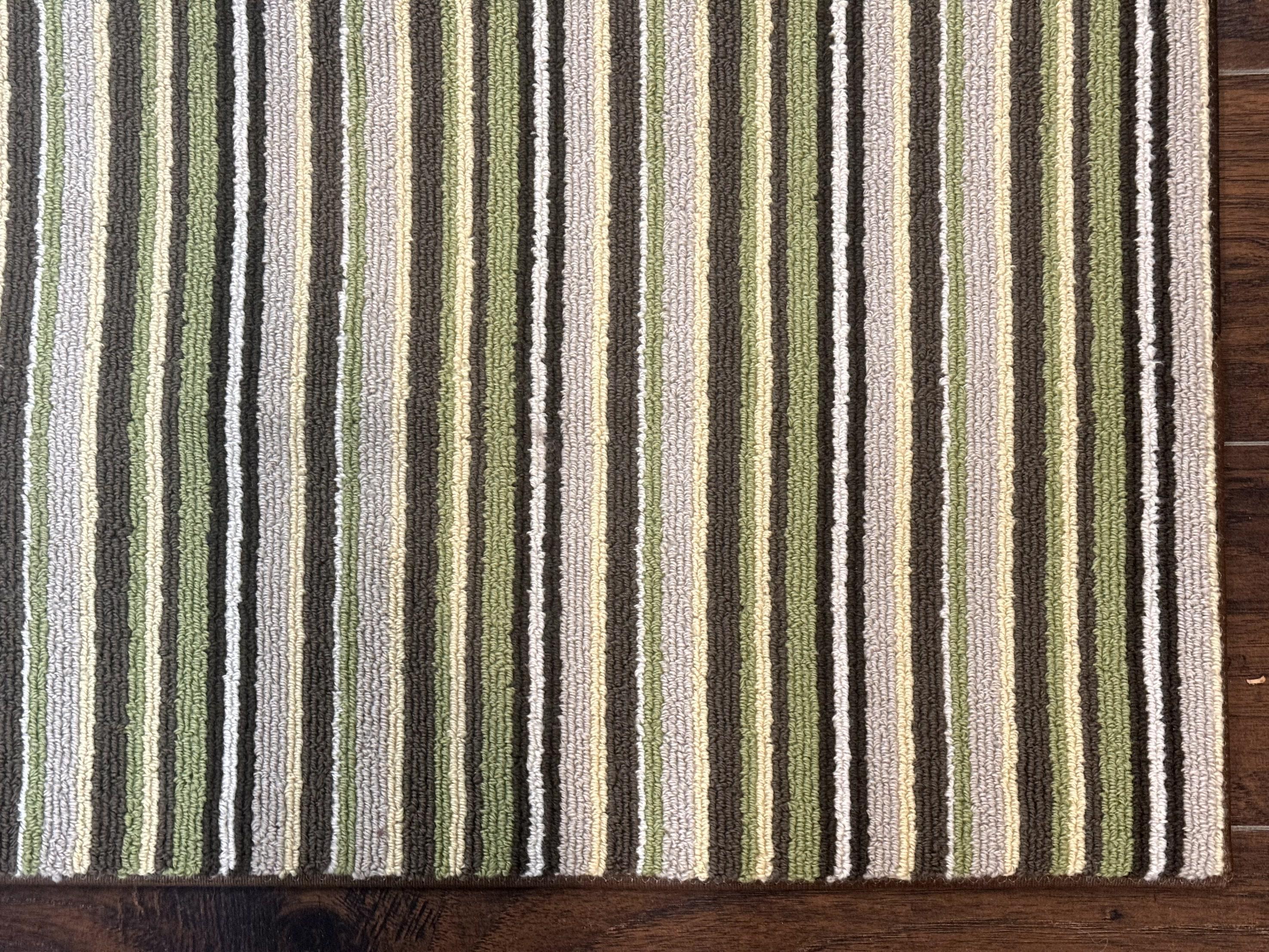 Stark Power Loomed Striped Rug 5x6, Multicolor Vintage Stark Carpet - Jewel Rugs