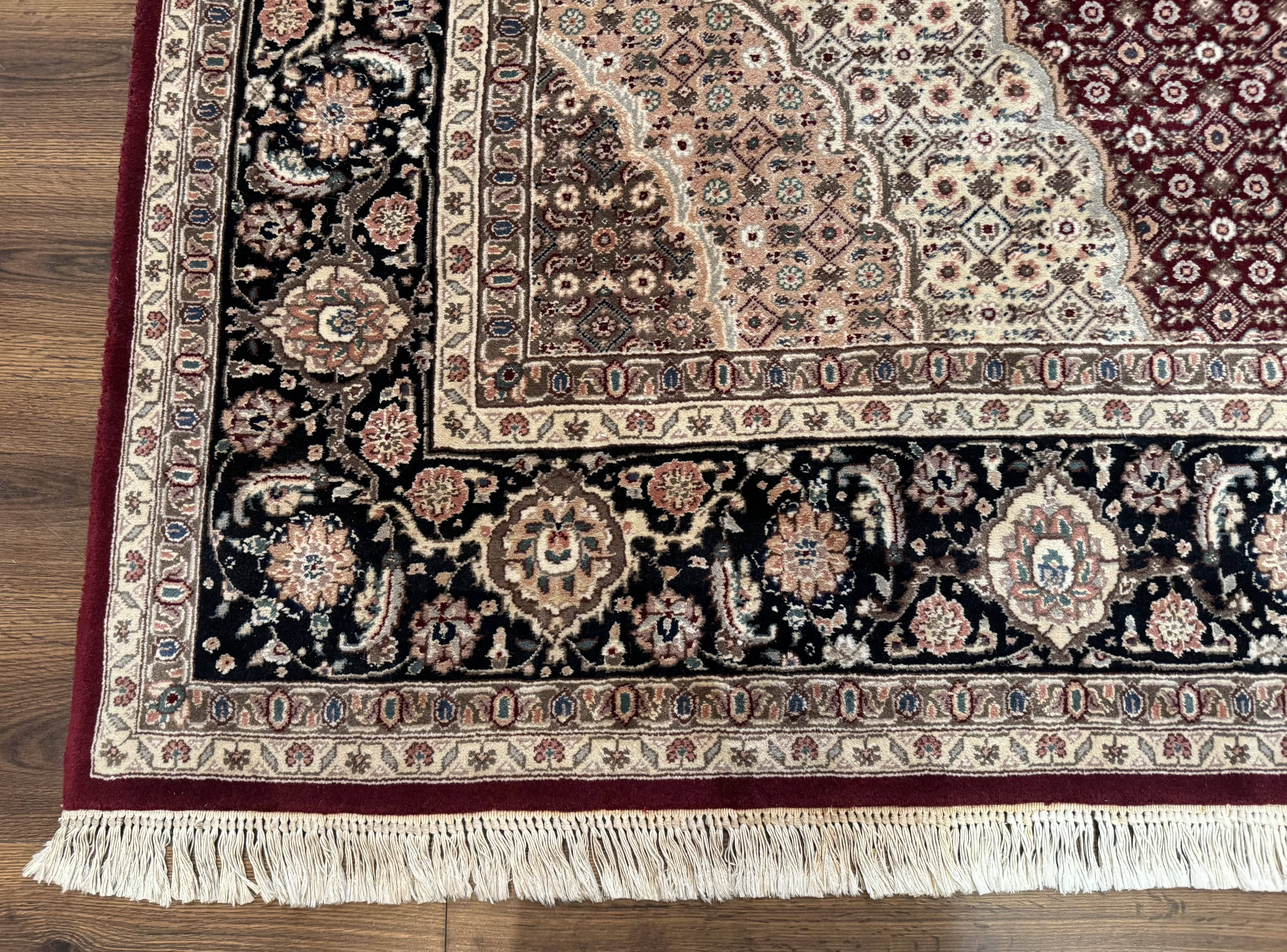 Sino Persian Rug 8x10, Herati, Elegant Oriental Carpet, Dark Maroon - Jewel Rugs