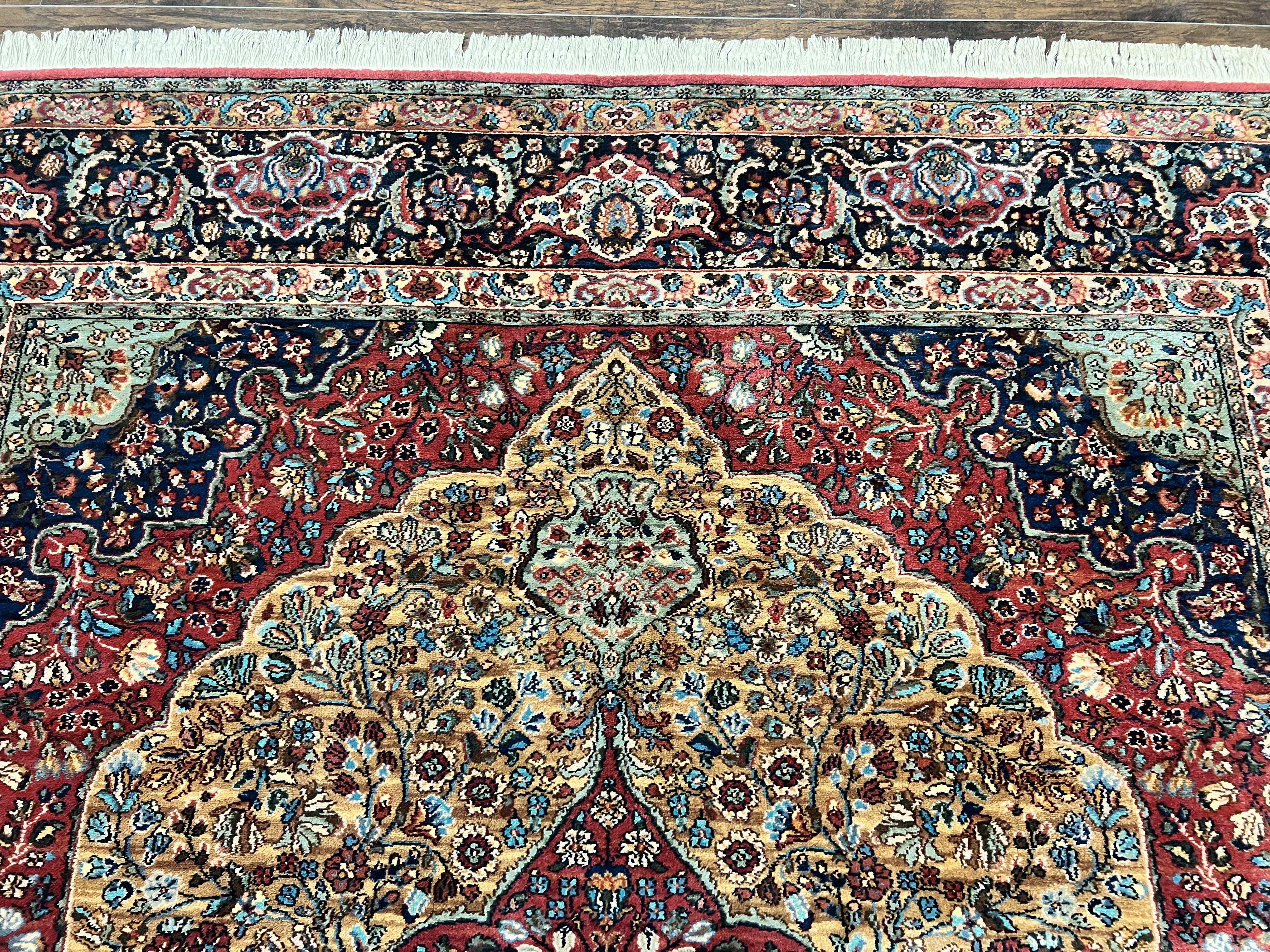 Karastan Rug 8.8 x 12 Medallion Kirman #700/718, Original Karastan Collection 700 Series, Discontinued Karastan Carpet Vintage Wool Karastan - Jewel Rugs