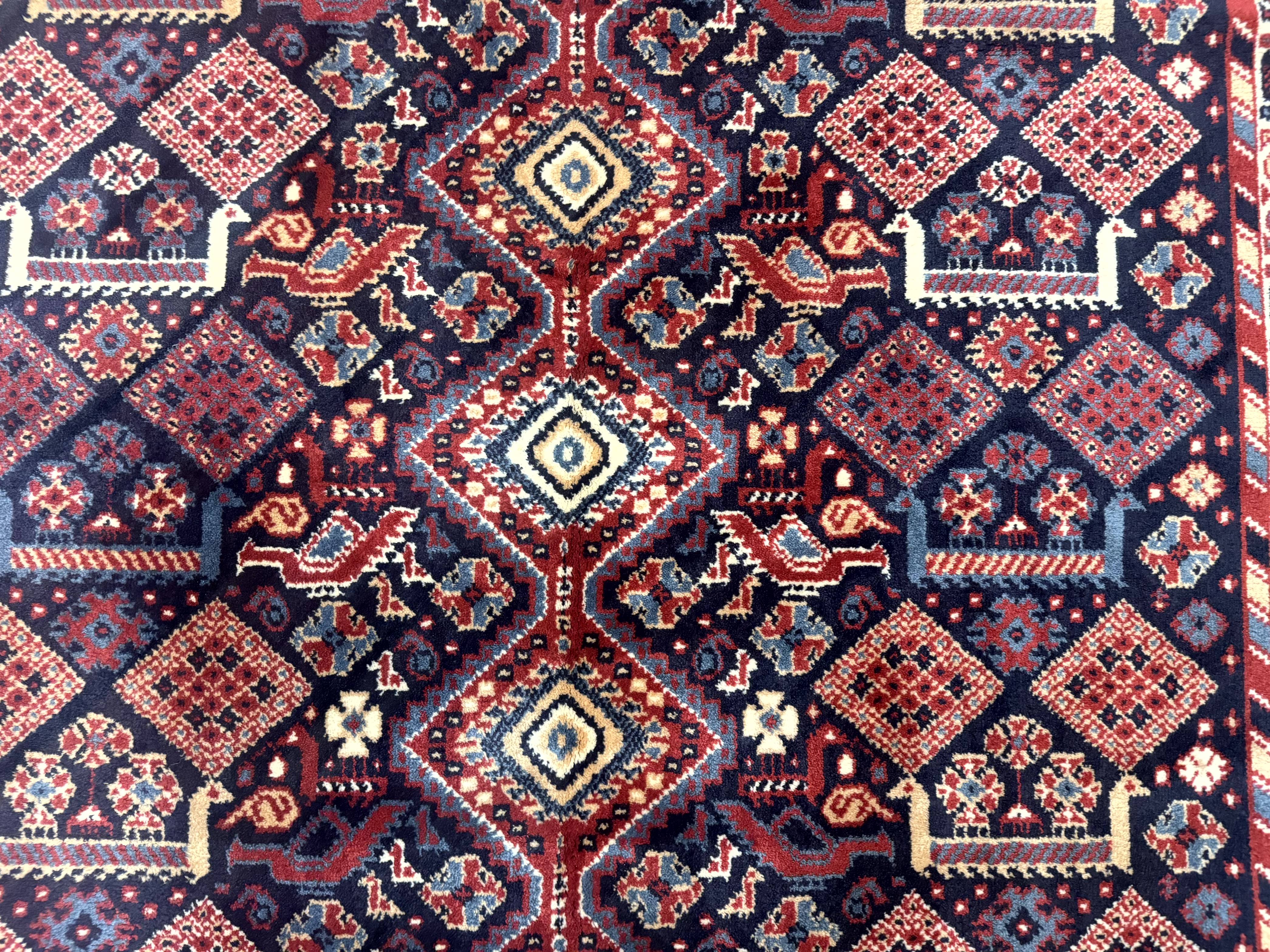Karastan Rug 5x8, Yuruk Collection #530, Geometric Tribal Wool Pile Vintage Carpet - Jewel Rugs