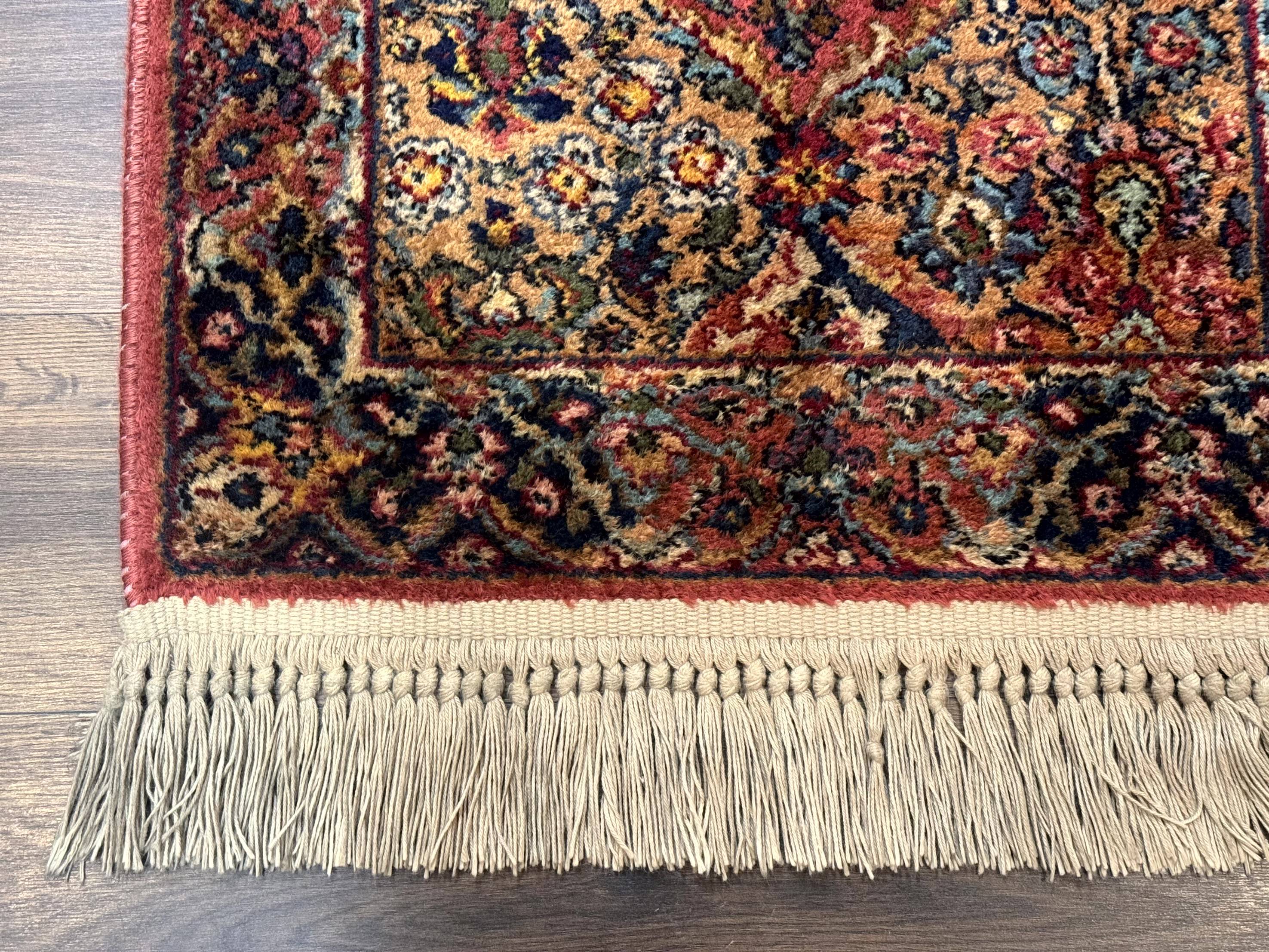 Karastan Rug 2x4 Multicolor Panel Kirman #717, Original 700 Series, Wool Pile Vintage Discontinued - Jewel Rugs