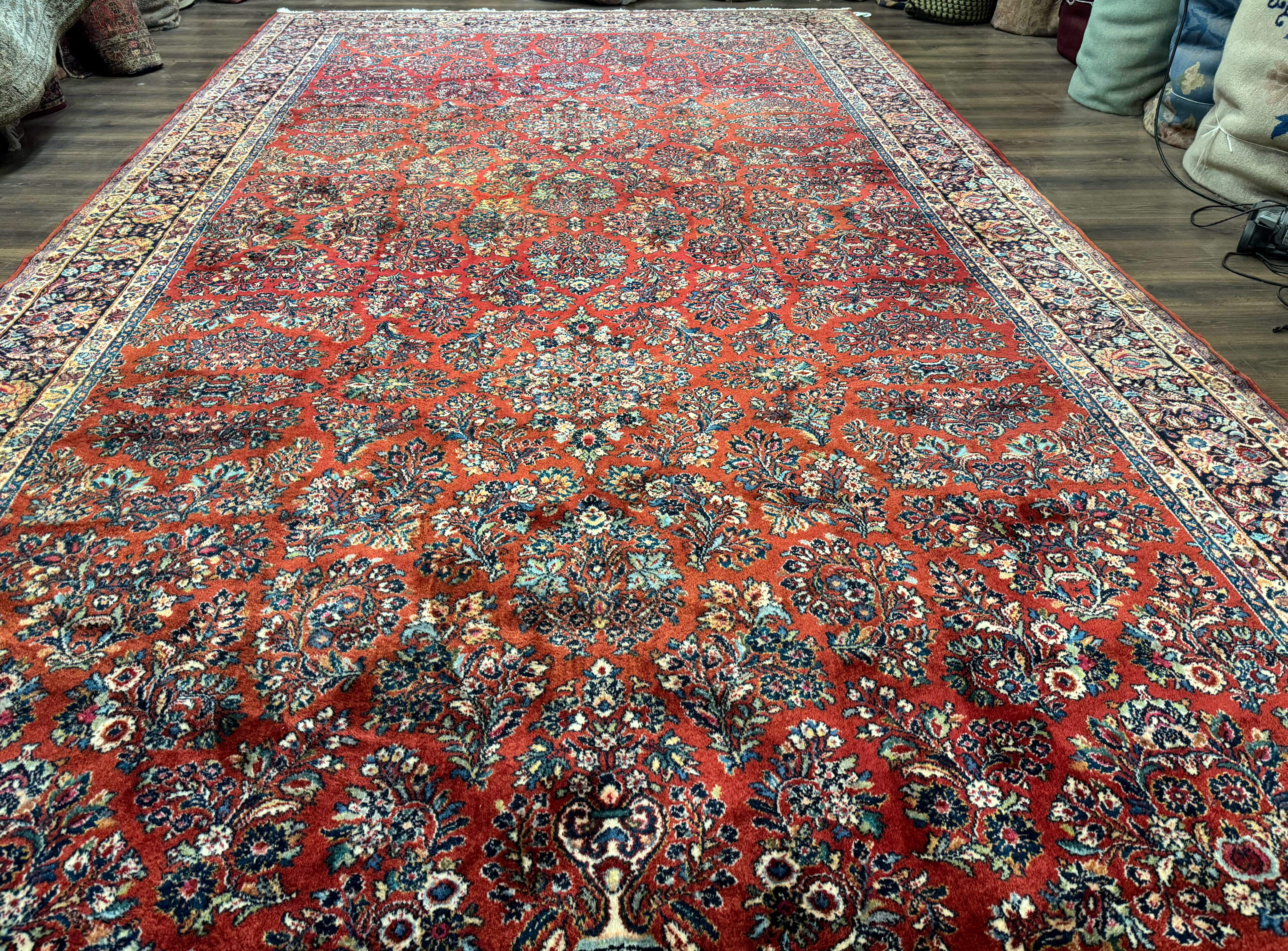10x18 Karastan Sarouk Rug #785, Wool Large Palace Sized Vintage Karastan Carpet - Jewel Rugs