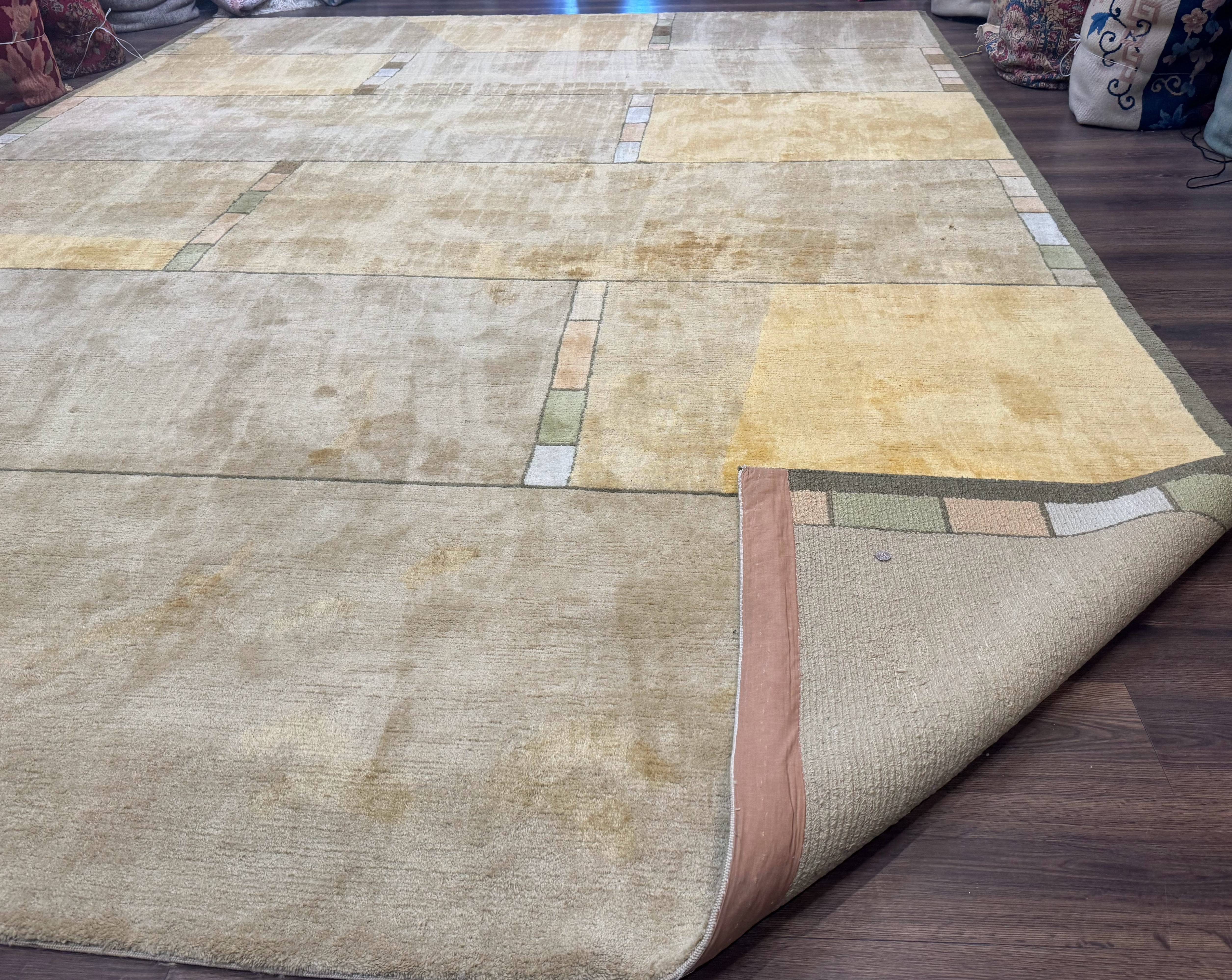 Tufenkian Tibetan Rug 12x16, Handmade Wool Modern Area Rug, Palace Size Carpet - Jewel Rugs