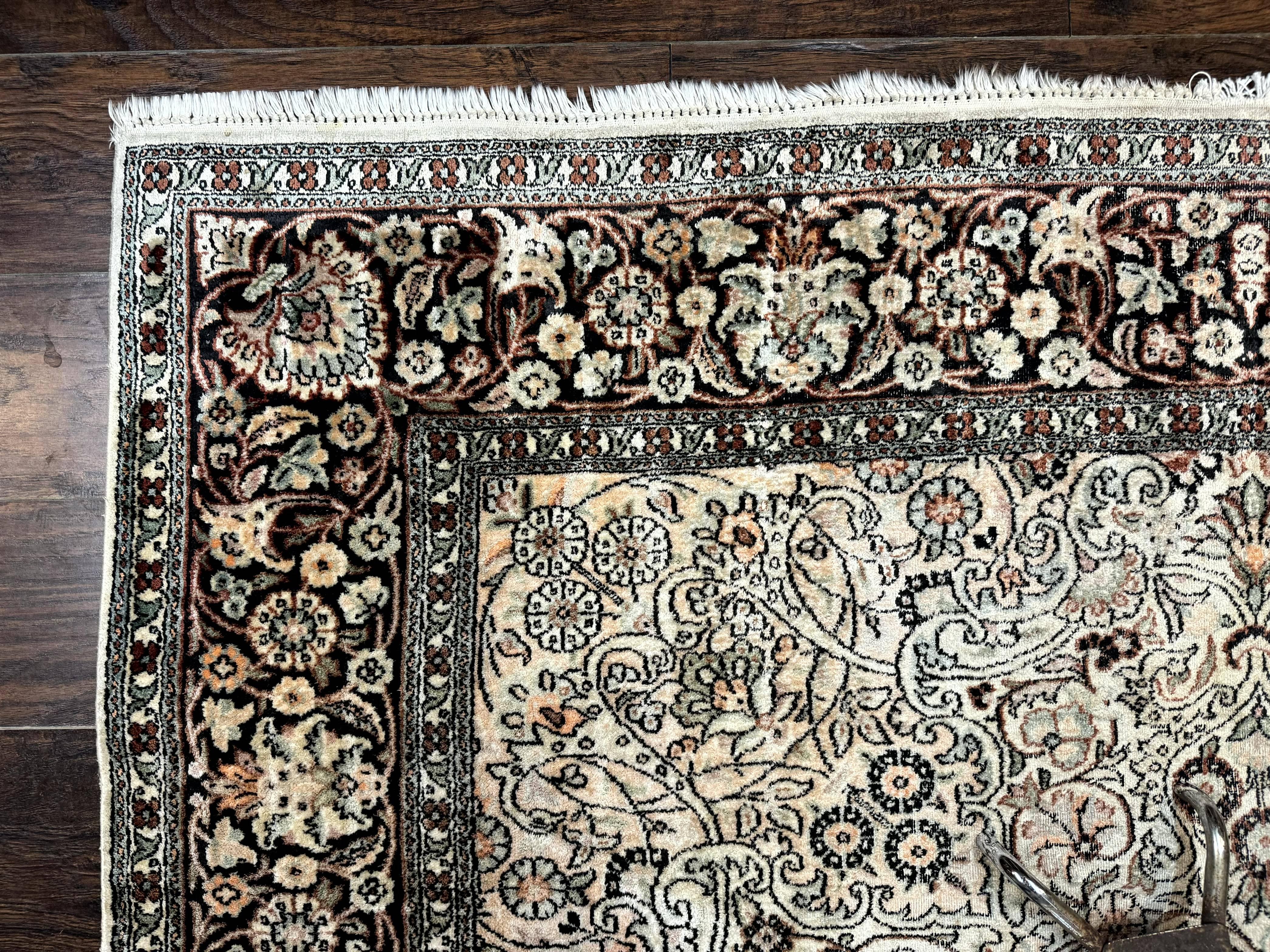 Silk Indian Kashmiri Rug 6x9 - Jewel Rugs