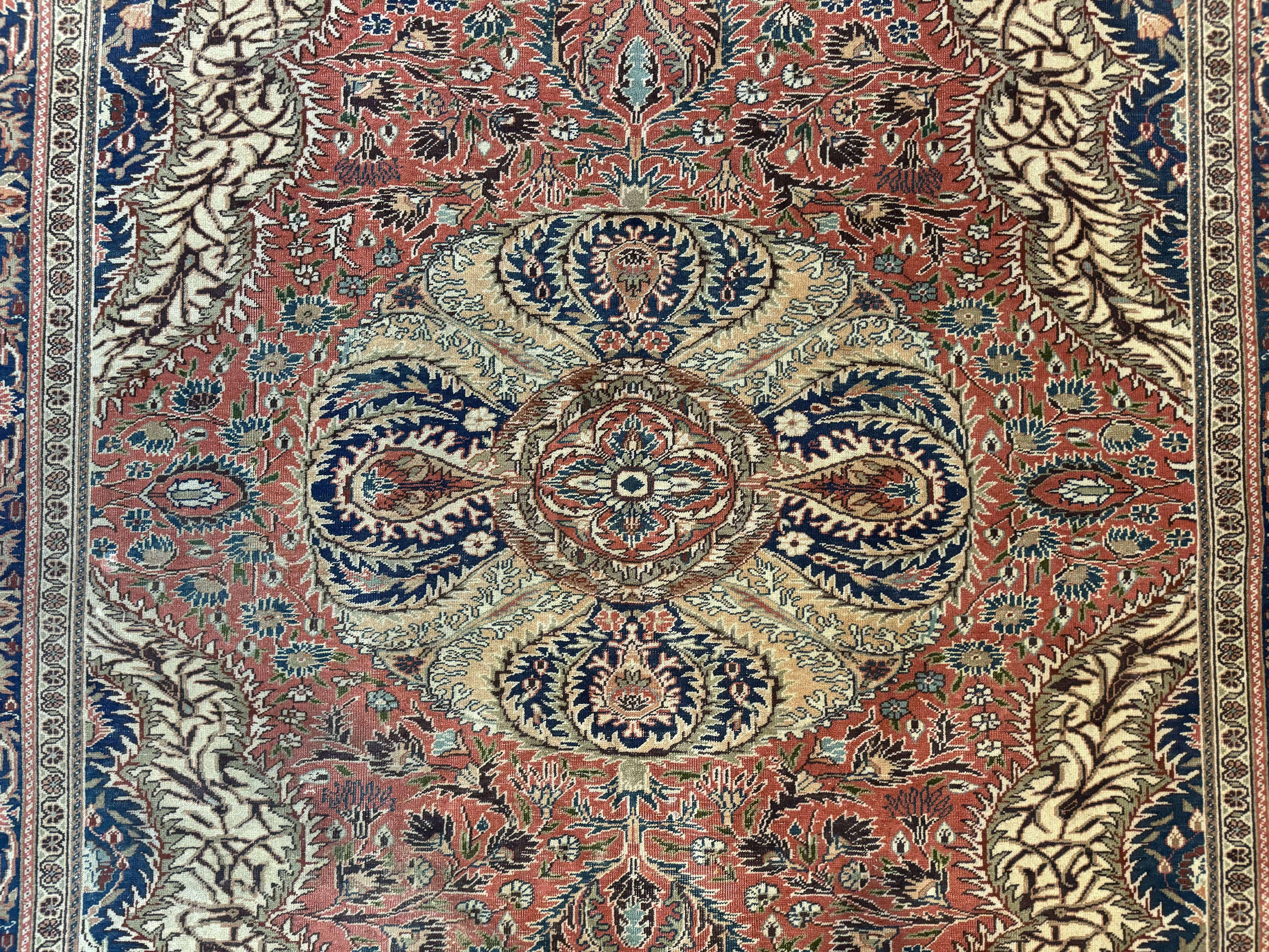 Turkish Kayseri Rug 6x10, Antique Turkish Carpet, Floral Medallion, Oriental Carpet, Red - Jewel Rugs