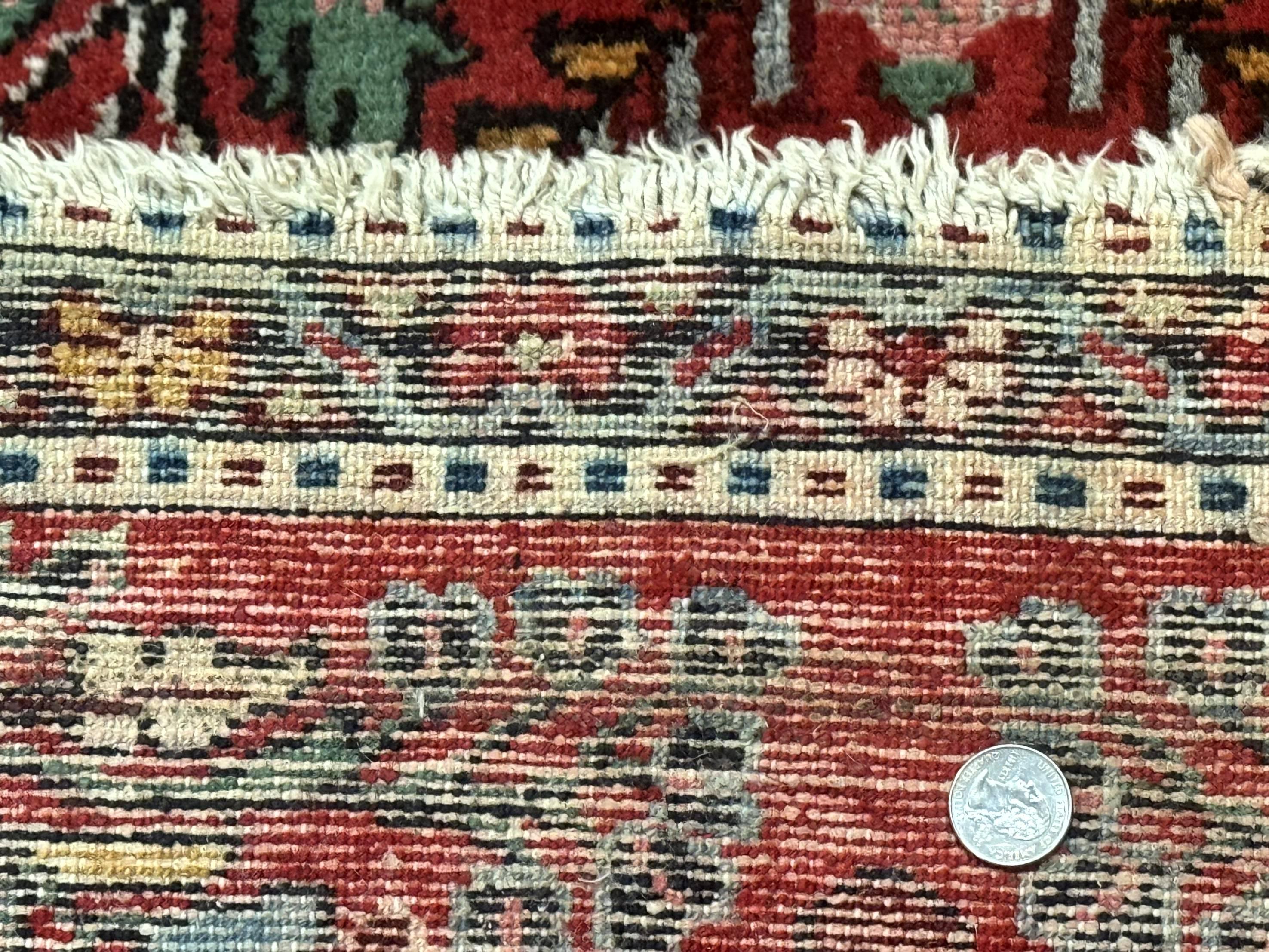 Antique Persian Rug 2x3, Small Red Floral Wool Persian Carpet, Hamadan Rug - Jewel Rugs