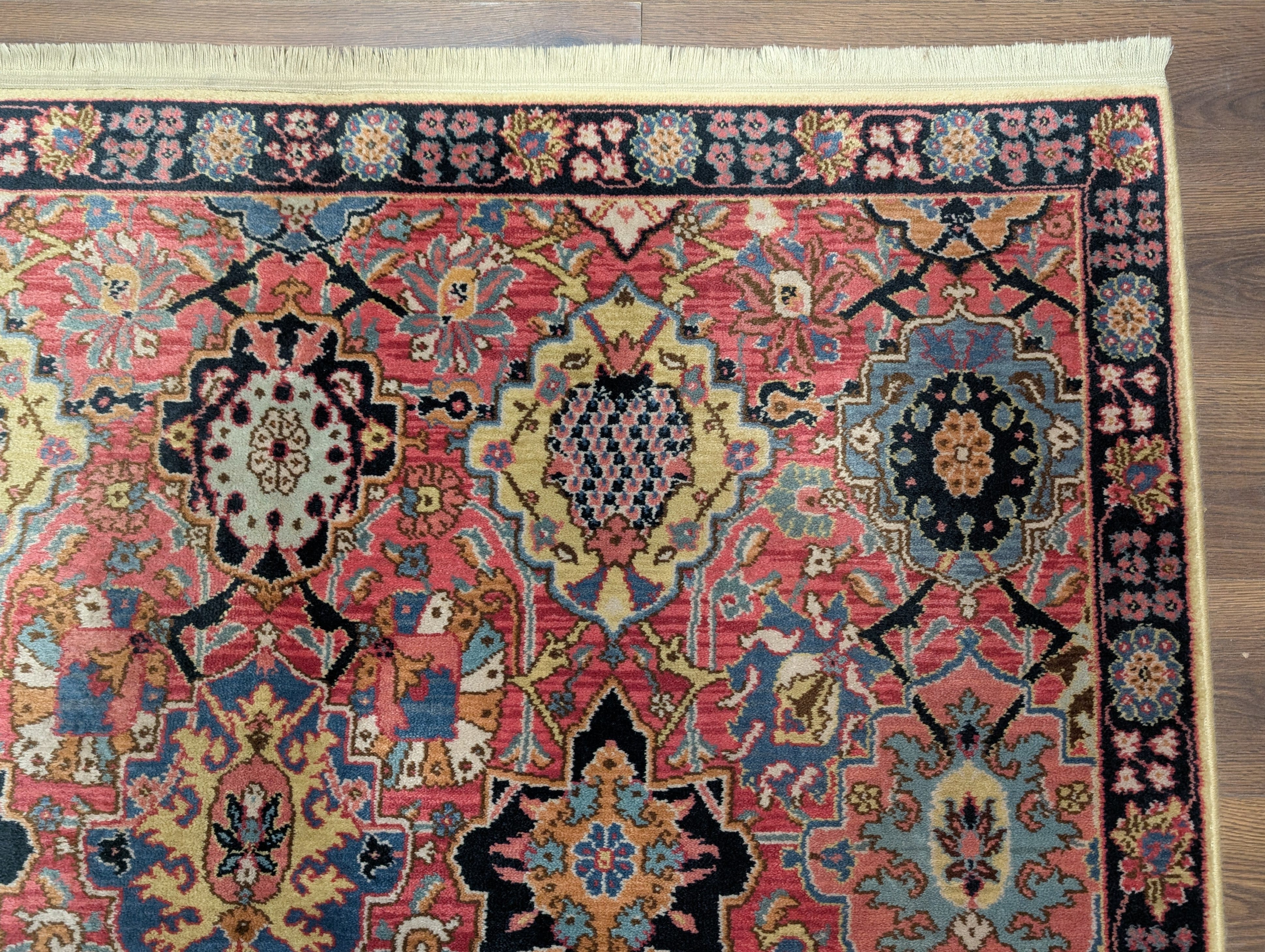 Karastan Rug 5.8 x 9 Williamsburg Kirman Vase #557, Vintage Discontinued Wool Karastan Area Rug - Jewel Rugs