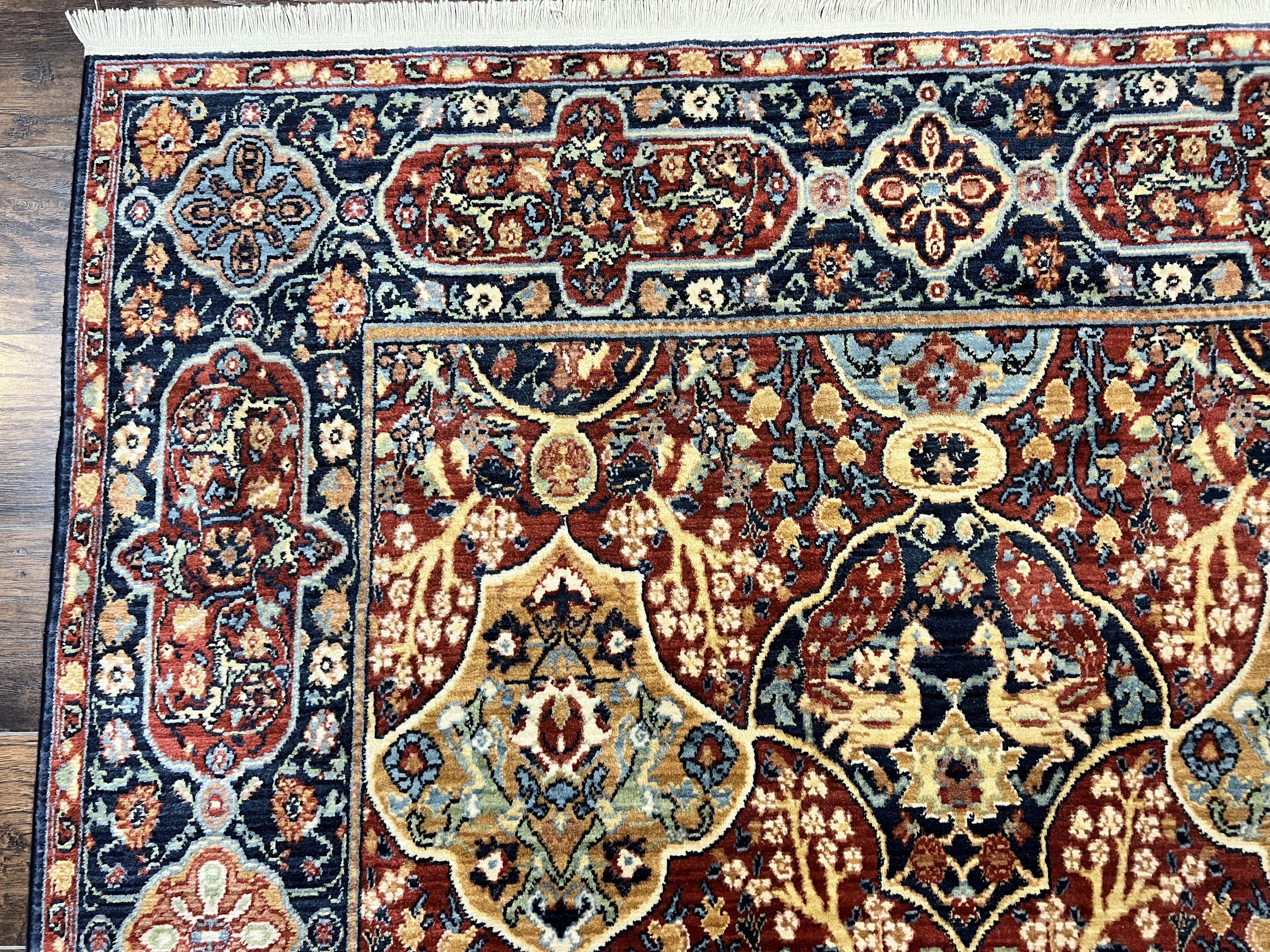 Karastan Rug 6x8, English Manor Hampton Court 2120, Discontinued Wool Pile, Vintage Medium Sized Area Rug - Jewel Rugs