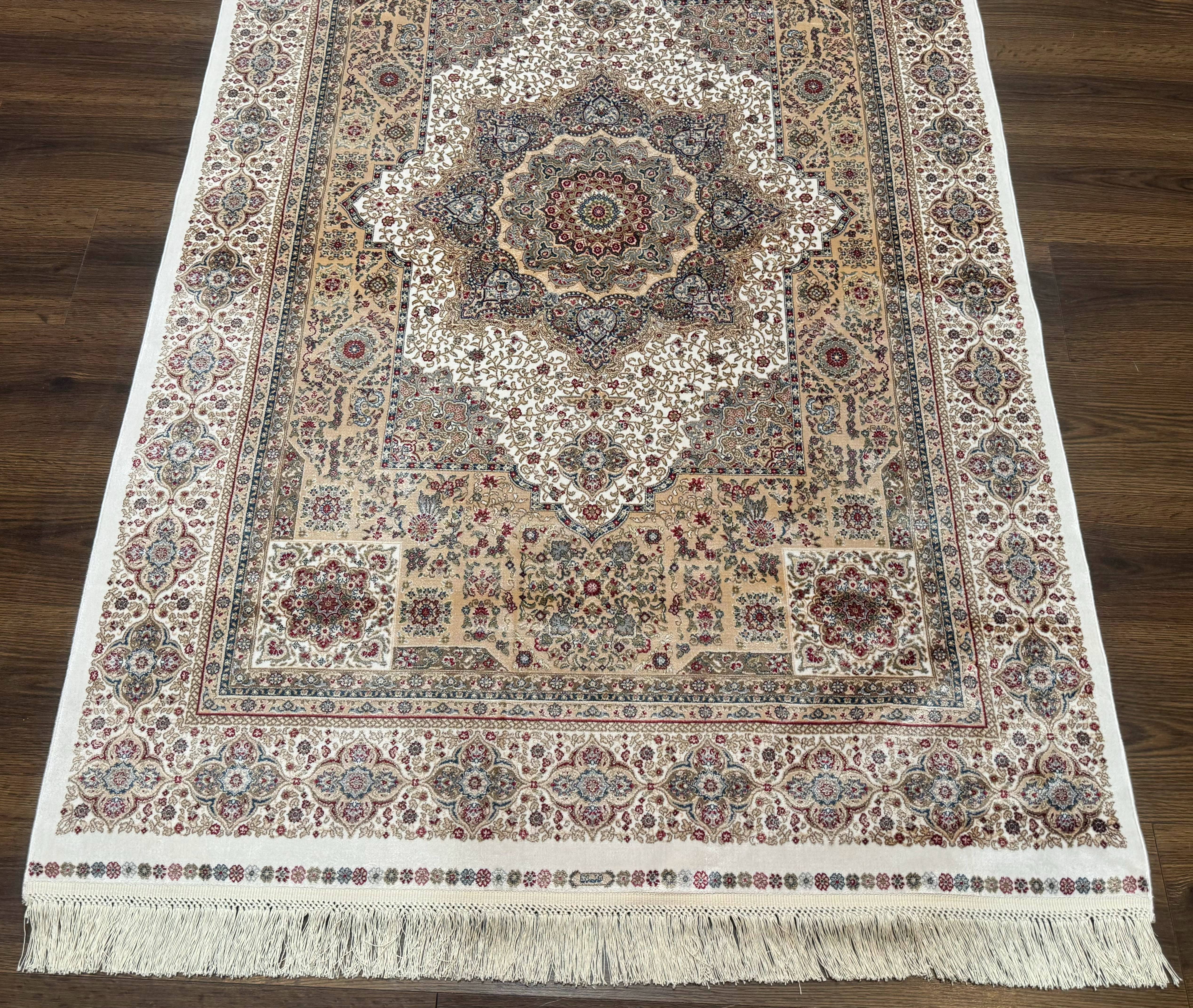 Turkish Memluk Silk Rug 4x6, Hereke Carpet, Bamboo Silk, New - Jewel Rugs