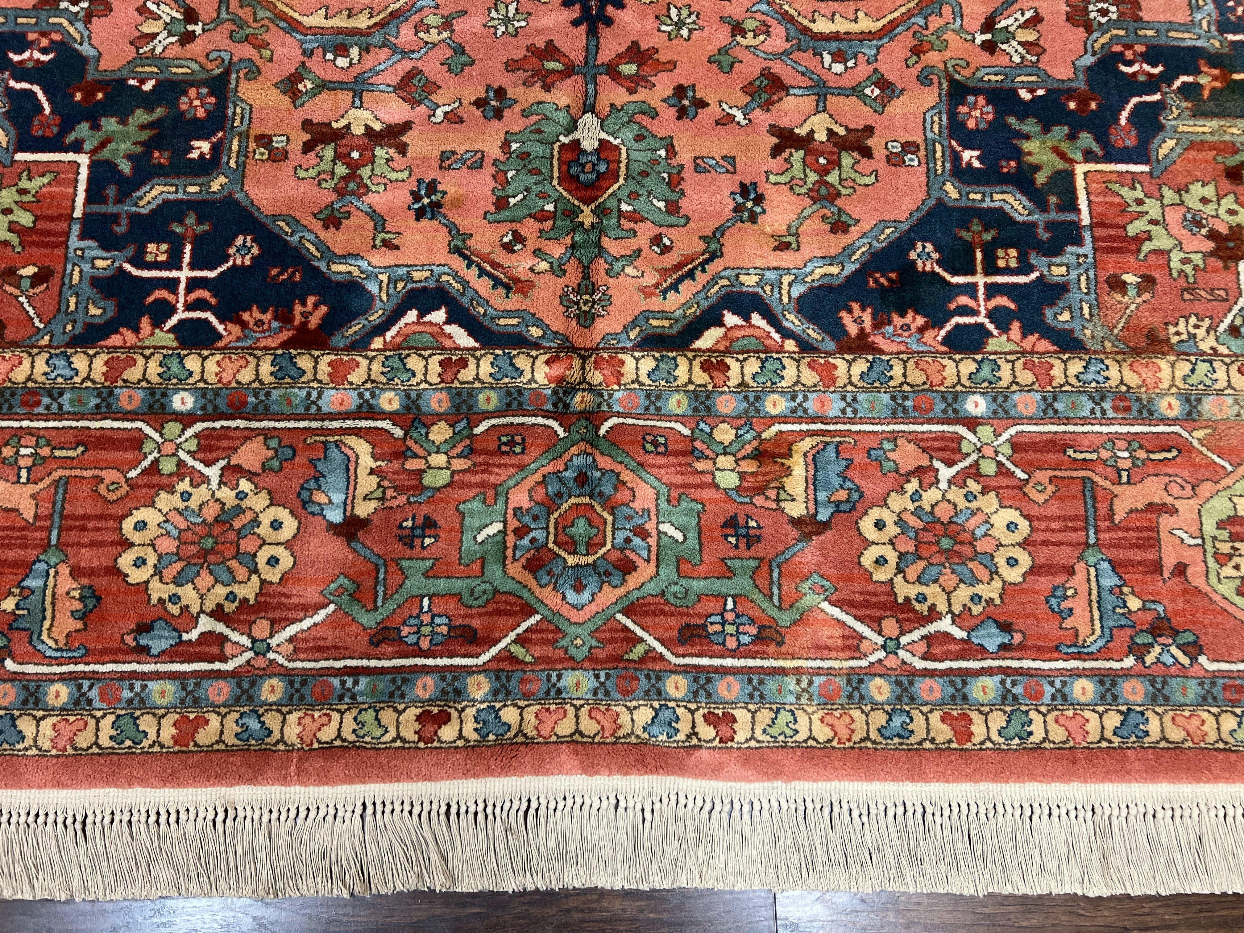 10x14 Karastan Medallion Serapi Rug #736, Vintage Wool Pile Large Karastan Carpet 10 x 14 ft, Discontinued Original 700 Series Area Rug - Jewel Rugs