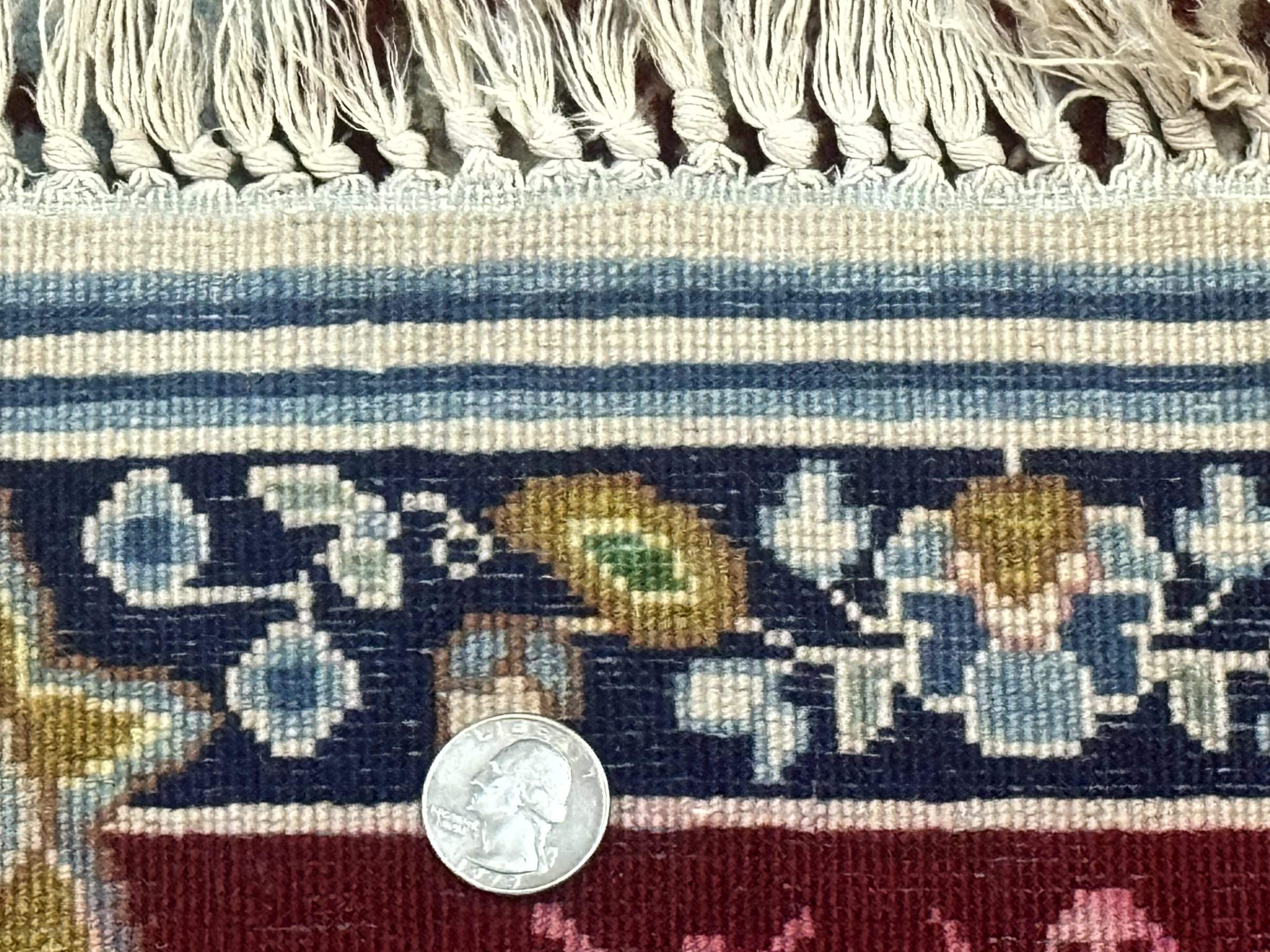 Small Persian Kerman Rug with Menorah, Judaica, Israel Rug, Hebrew Rug, Collectible - Jewel Rugs