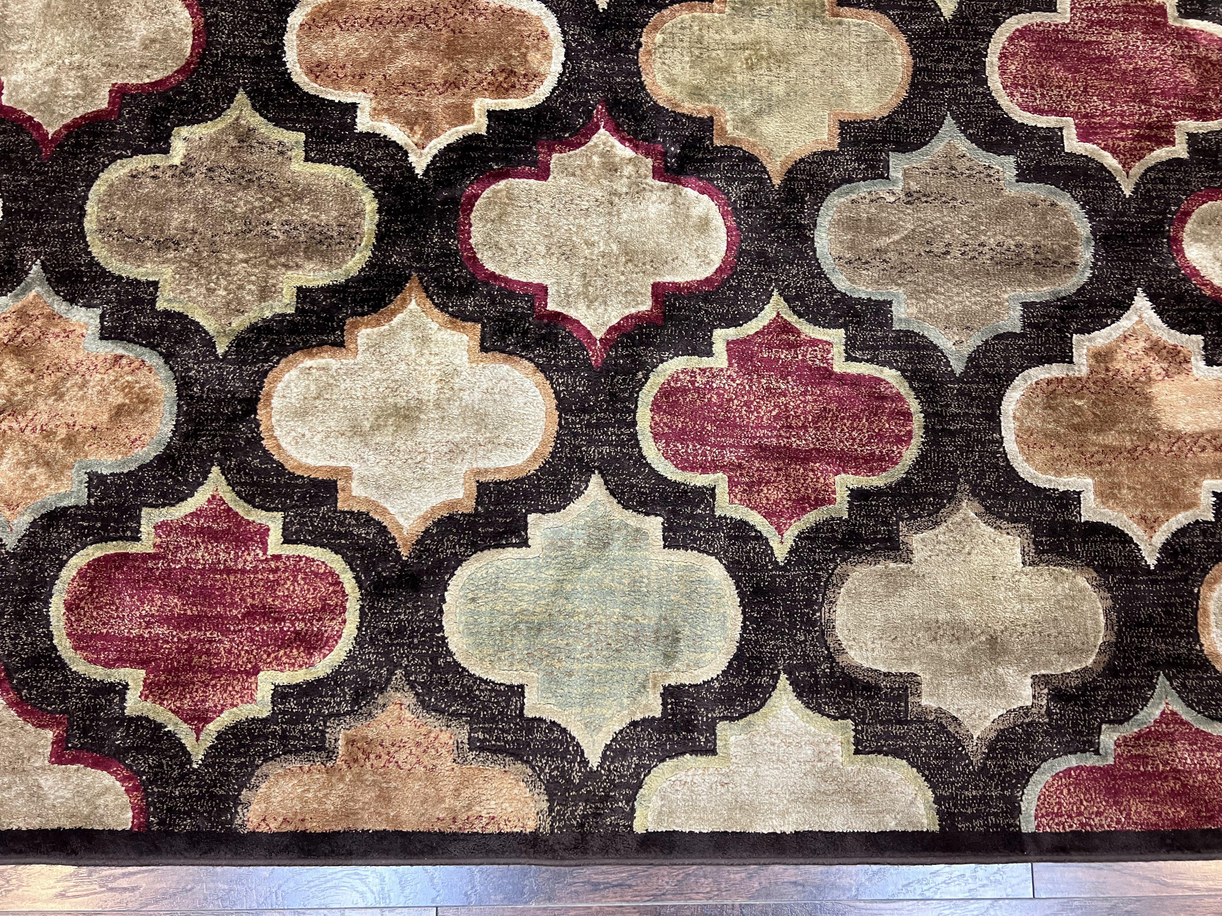 Panel Design Rug 5x7, Multicolor Contemporary Area Rug, Small Living Room Rug - Jewel Rugs