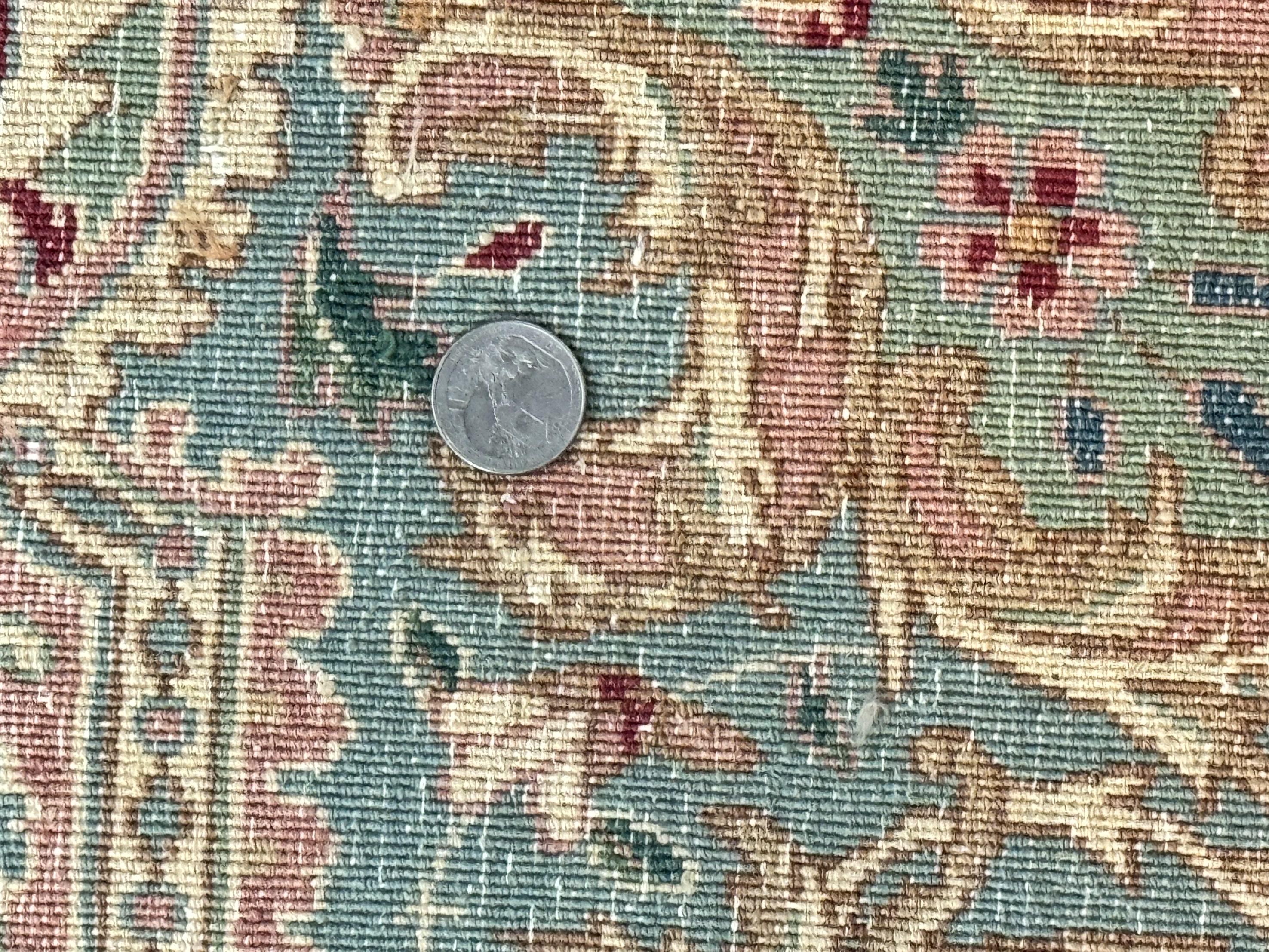 Persian Kirman Rug 10x14, Semi Open Field, Large Vintage Persian Carpet, Handmade Wool Rug, Red - Jewel Rugs