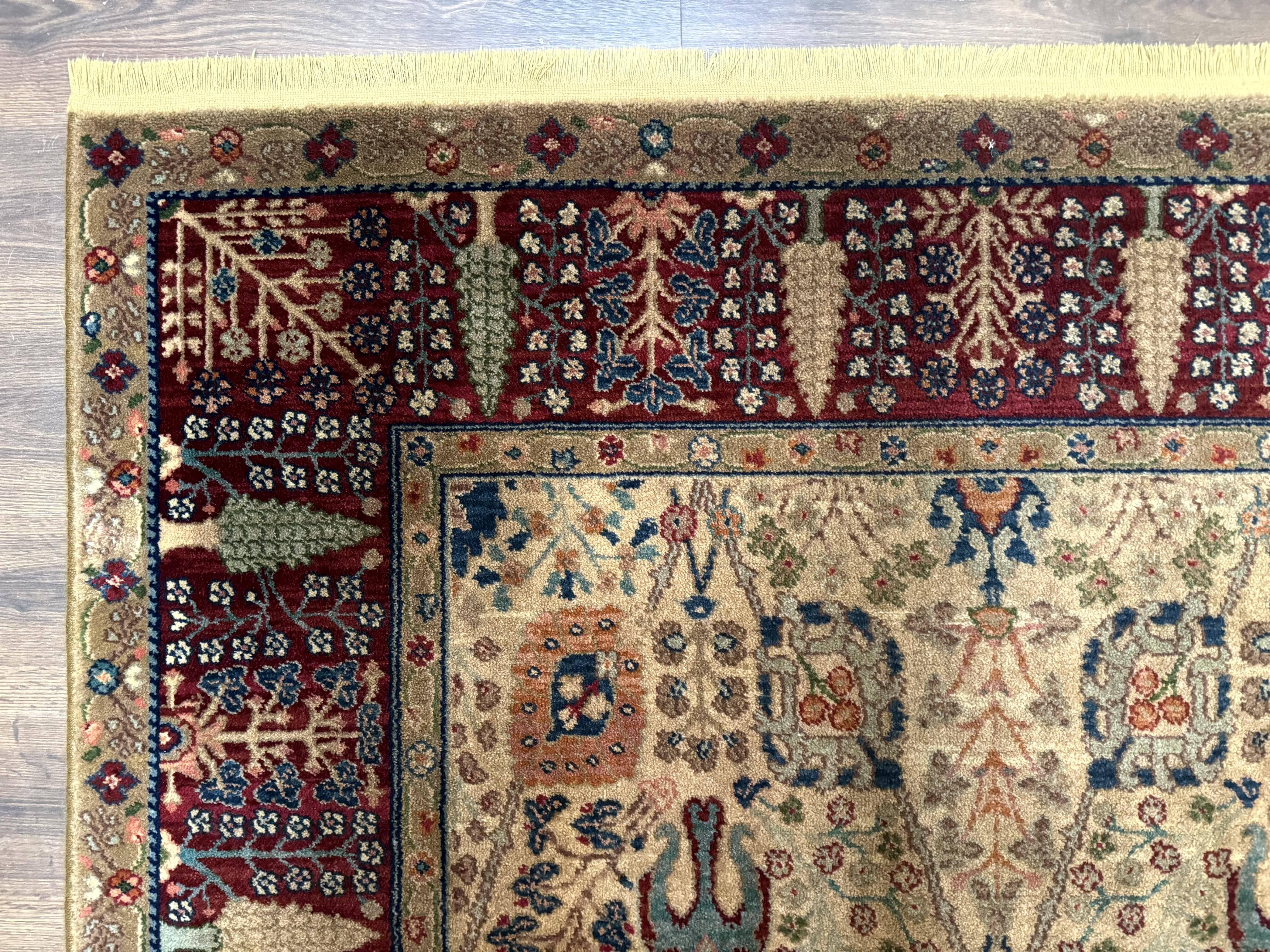 Karastan Rug 5.9 x 9 Samovar Teawash #900-901 Persian Vase Pattern, Wool Karastan Carpet, Traditional Area Rug, Allover Pattern Vintage Rug - Jewel Rugs