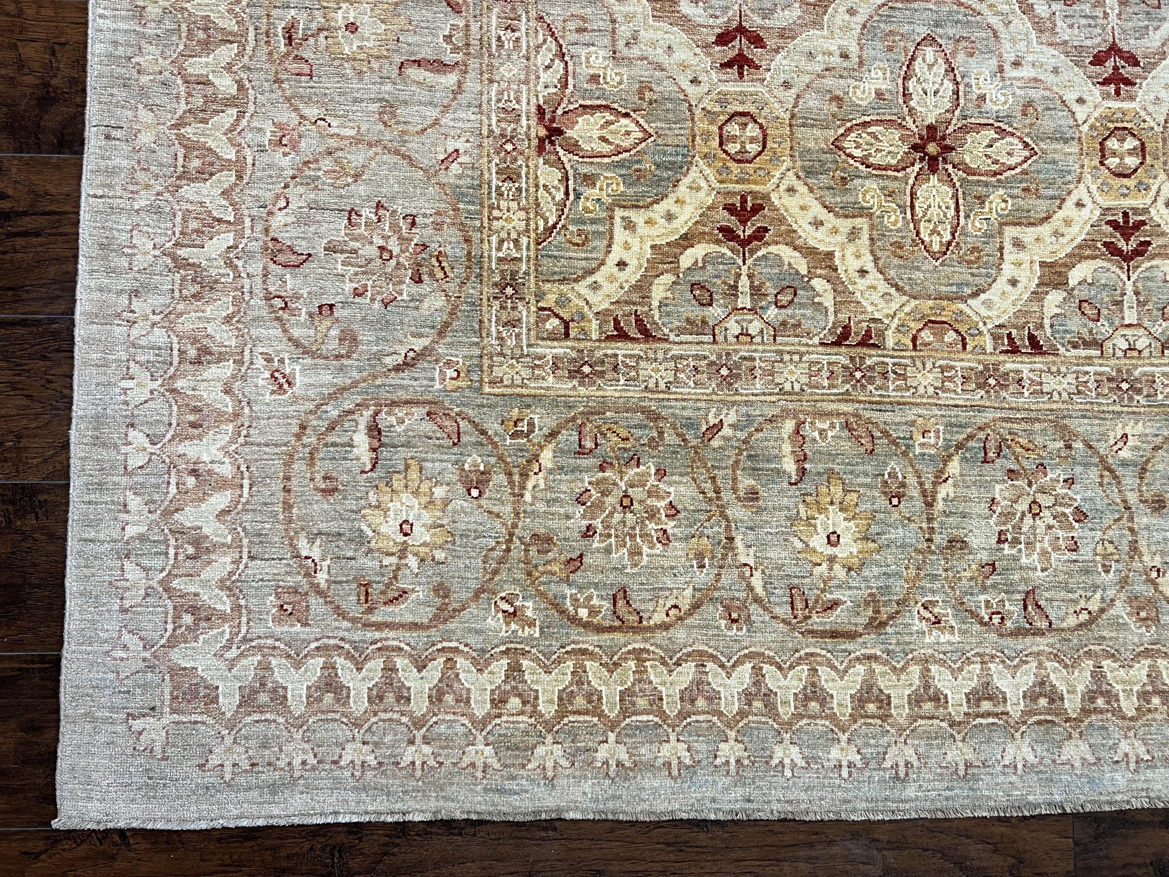 Turkish Oushak Rug 10x14, Neutral Colors Large Room Sized Handmade Wool Area Rug, Farmhouse Rug, Hand Knotted Oushak 10 x 14 ft, Gray Taupe - Jewel Rugs
