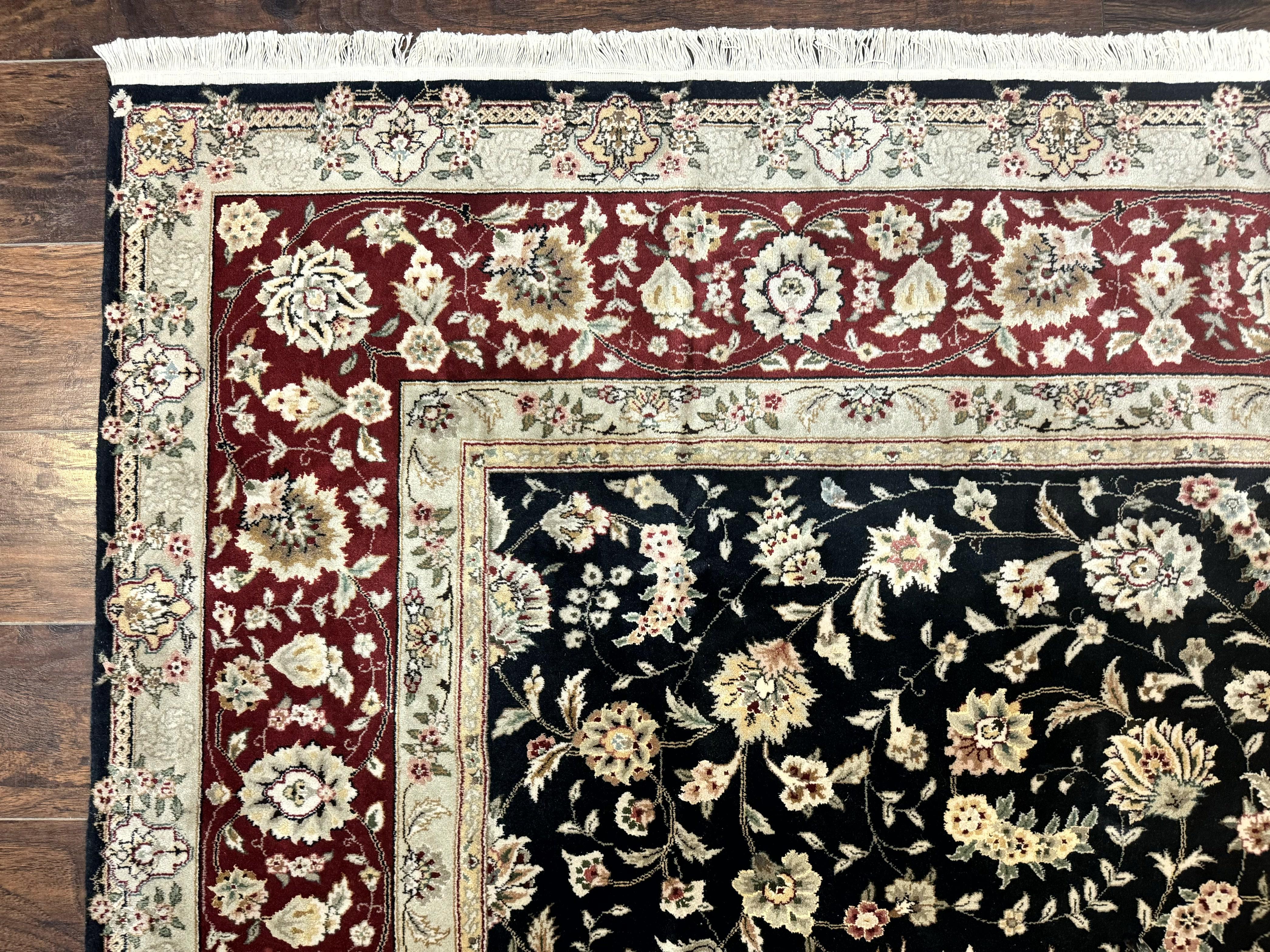 Black Pak Persian Rug 8x10, Floral Allover - Jewel Rugs