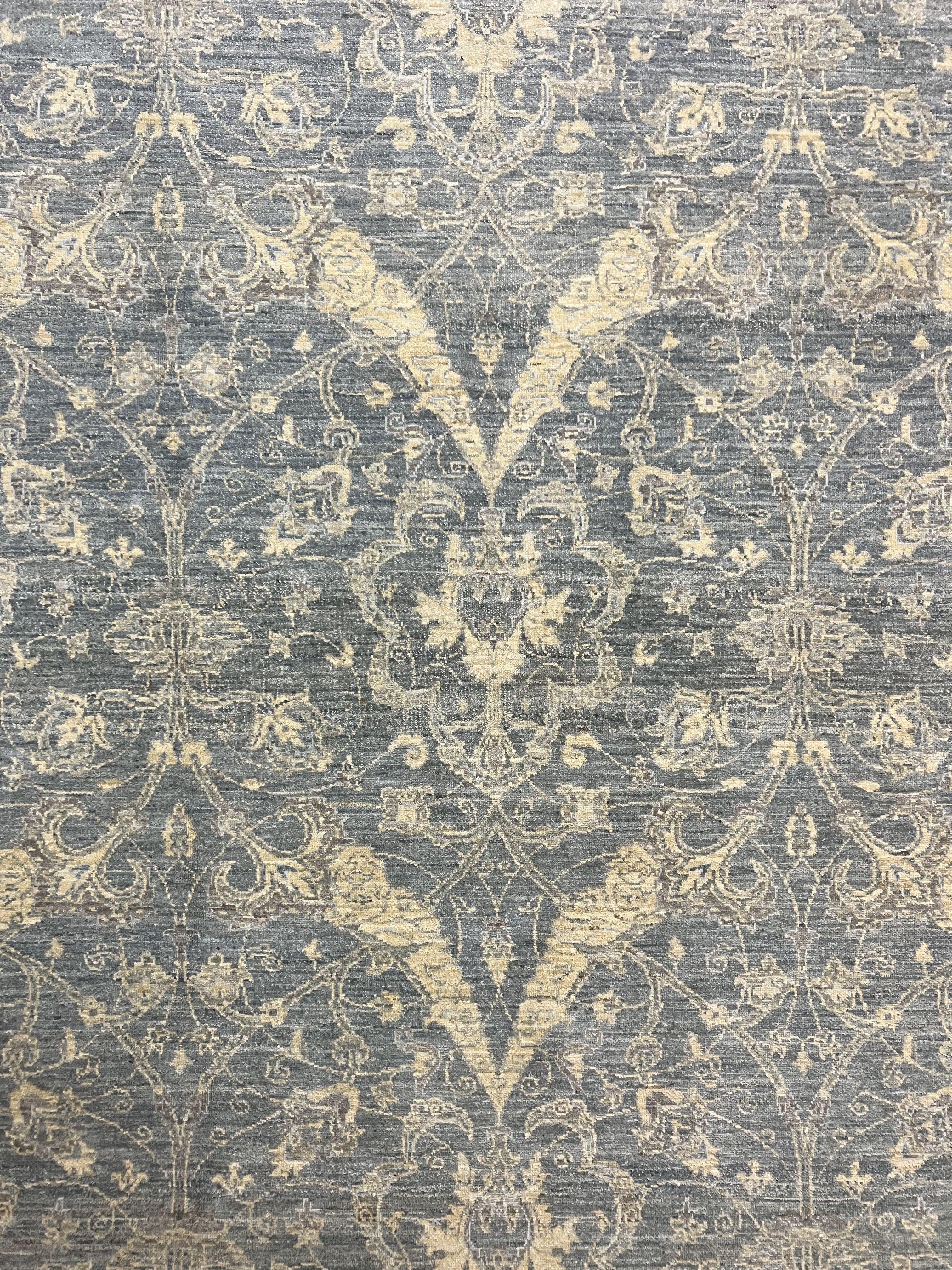 Contemporary Pakistani Rug 5 x 6.6, Handmade Floral Wool Rug, Spanish Pattern - Jewel Rugs