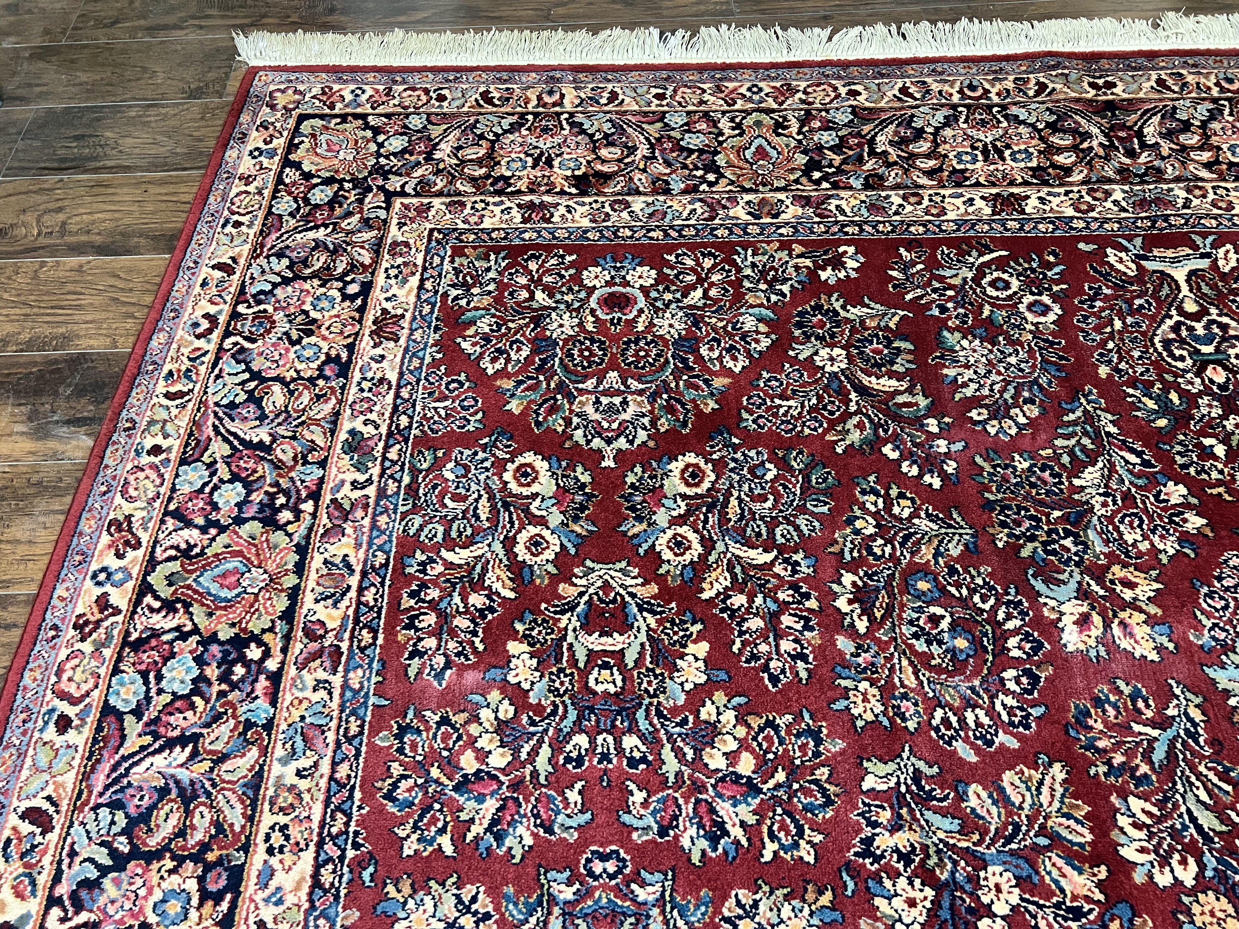 Karastan Rug 10x18 Red Sarouk #785, Wool Karastan Carpet, Original 700 Series, Vintage Discontinued Large Oriental Rug - Jewel Rugs