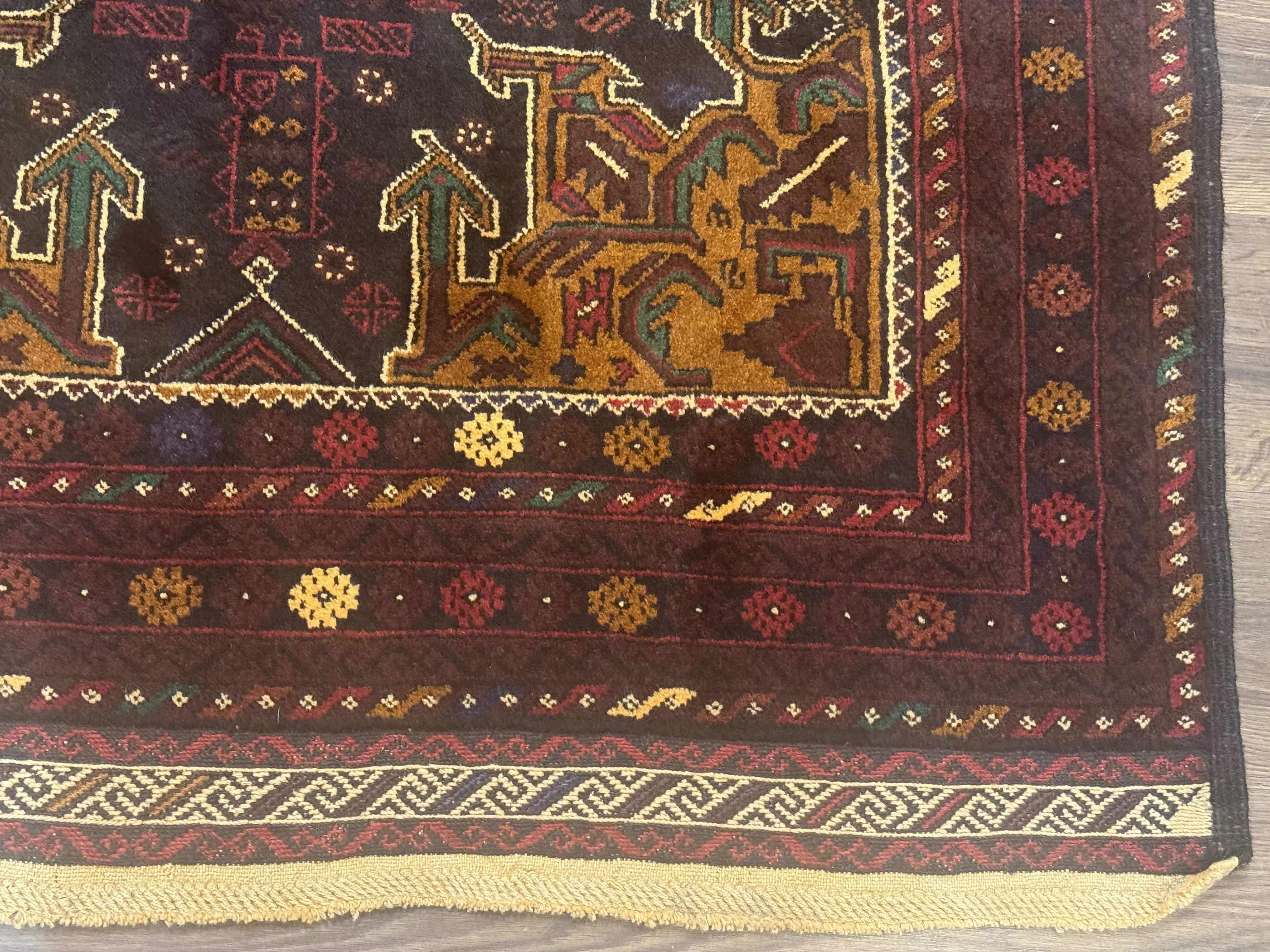 Persian Baluch Rug 4x7, Hand-Knotted Wool Tribal Carpet - Jewel Rugs