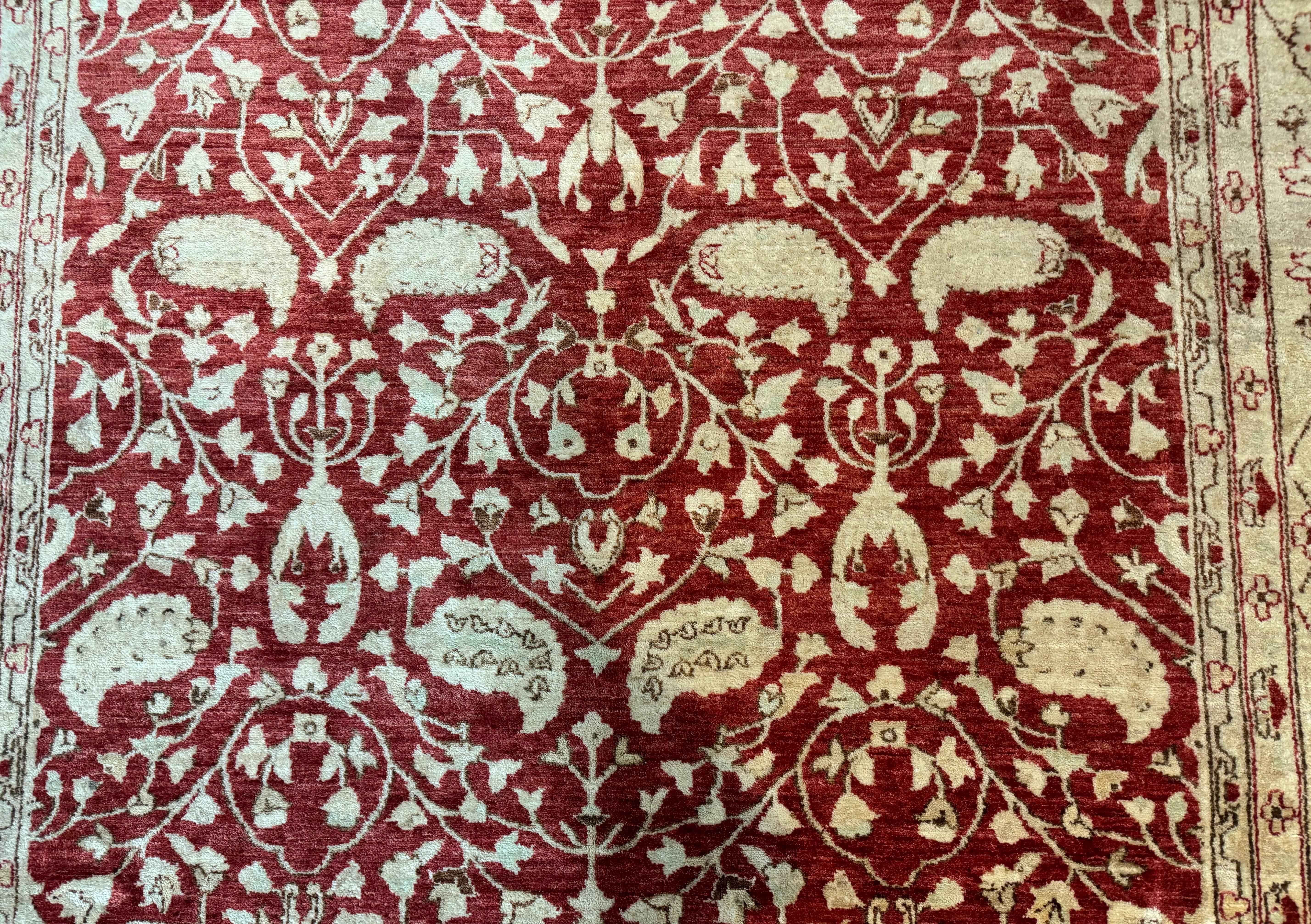 Pakistani Chobi Rug 8x10, Red, Handmade - Jewel Rugs