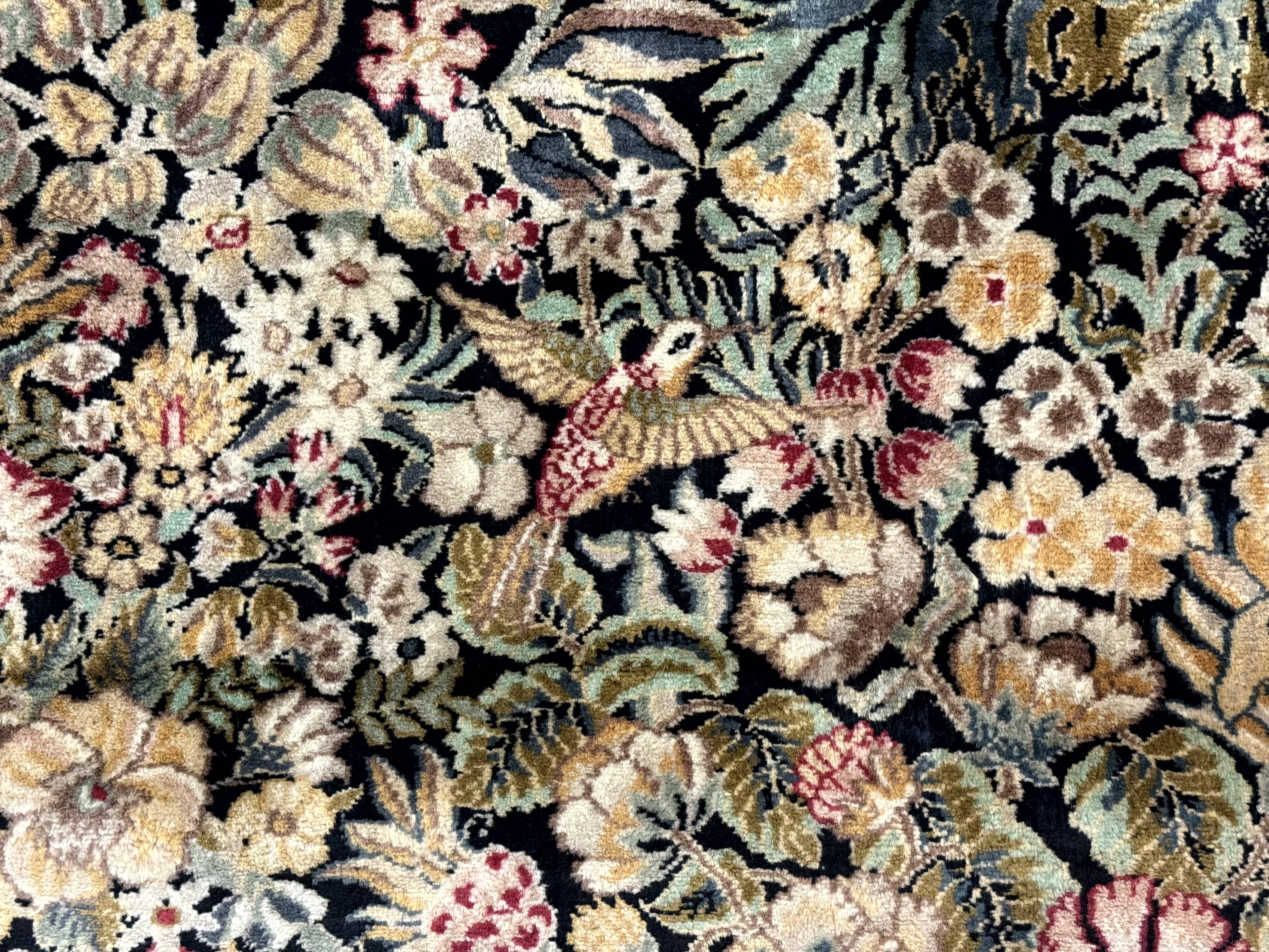 Pak Persian Rug 9x12, William Morris Floral Pattern, Bird Motifs, Wool Pakistani Oriental Carpet, 260 KPSI - Jewel Rugs